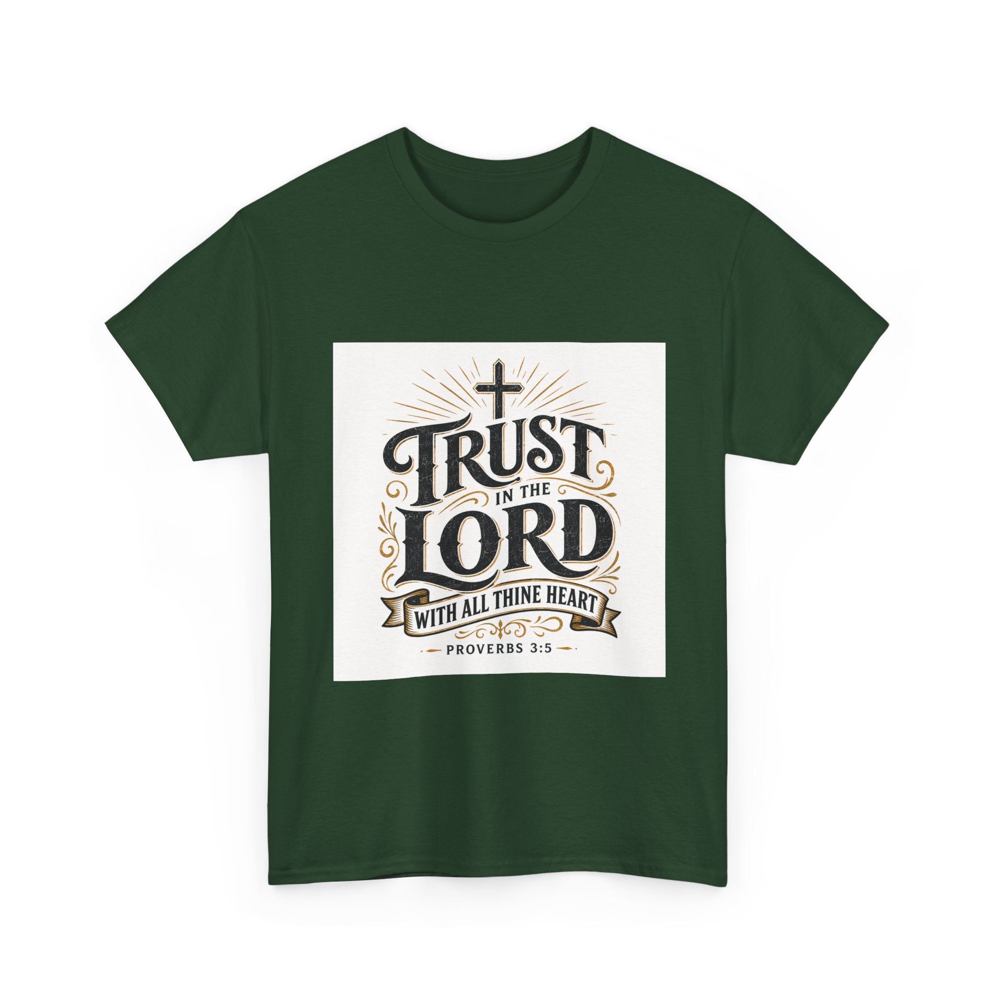 Faith T-Shirt - "Trust in the Lord" Christian Tee (Proverbs 3:5)