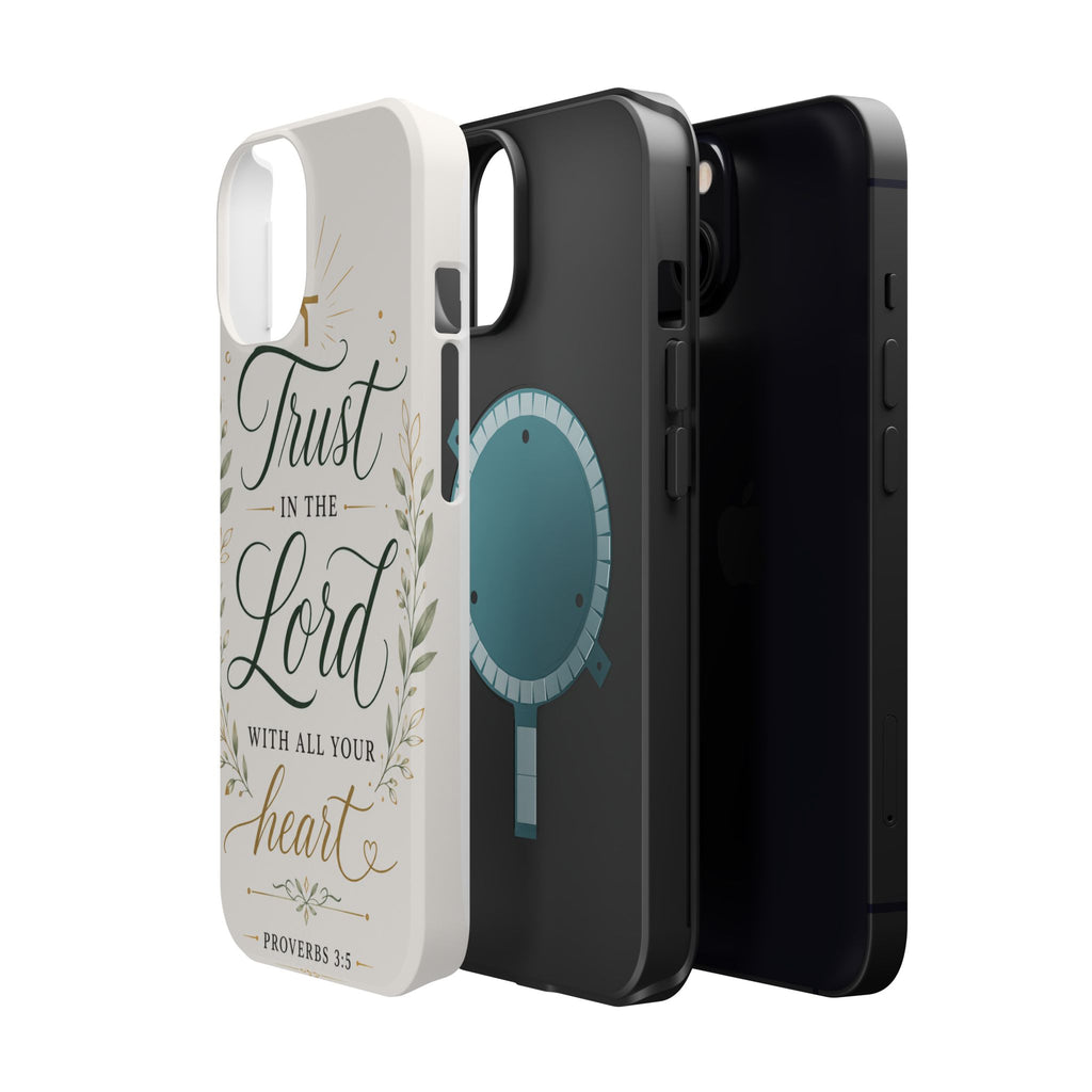Phone Case — "Trust in the Lord with All Your Heart" Christian Magnetic Impact-Resistant Case