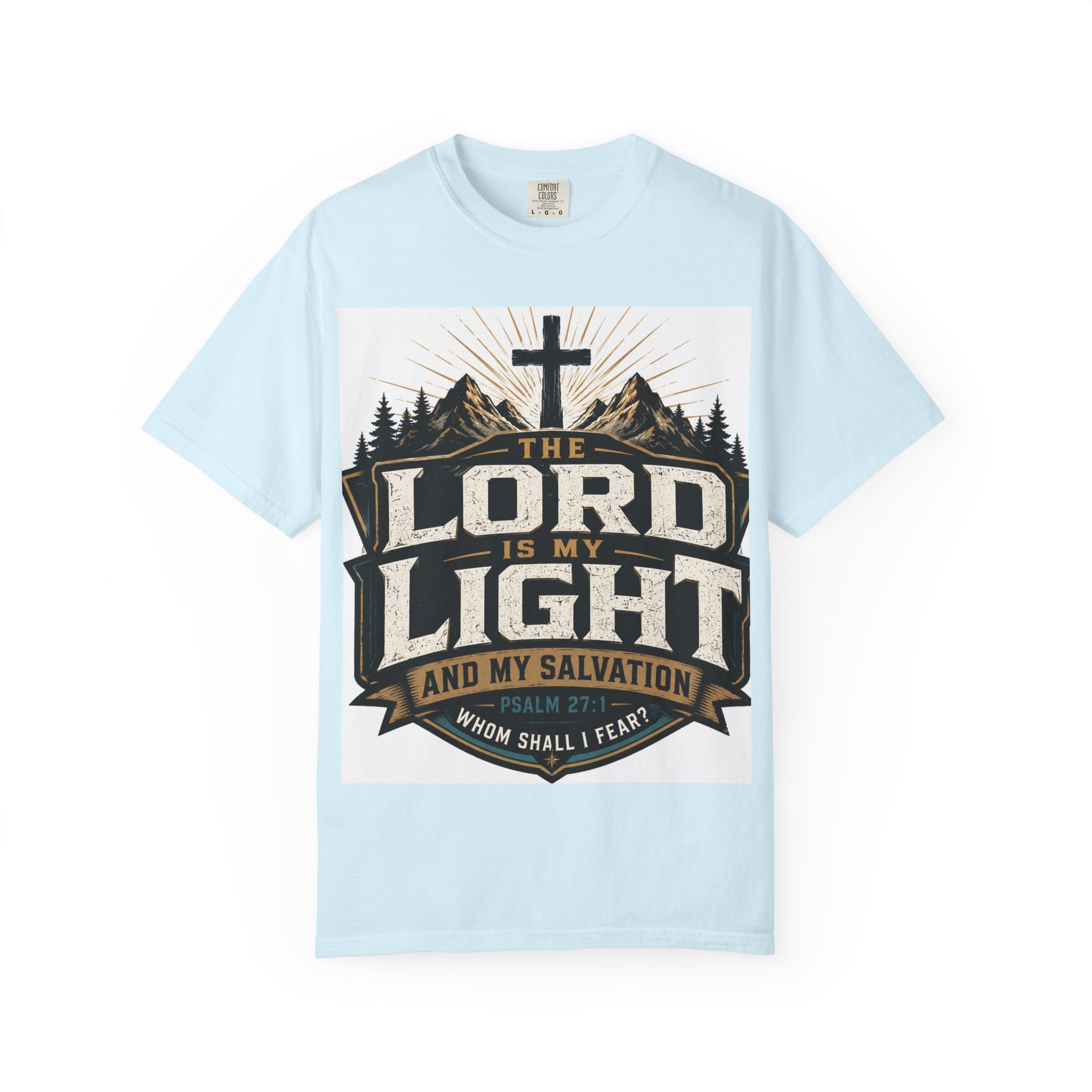 Christian T-Shirt — "The Lord Is My Light" Faith Graphic Tee