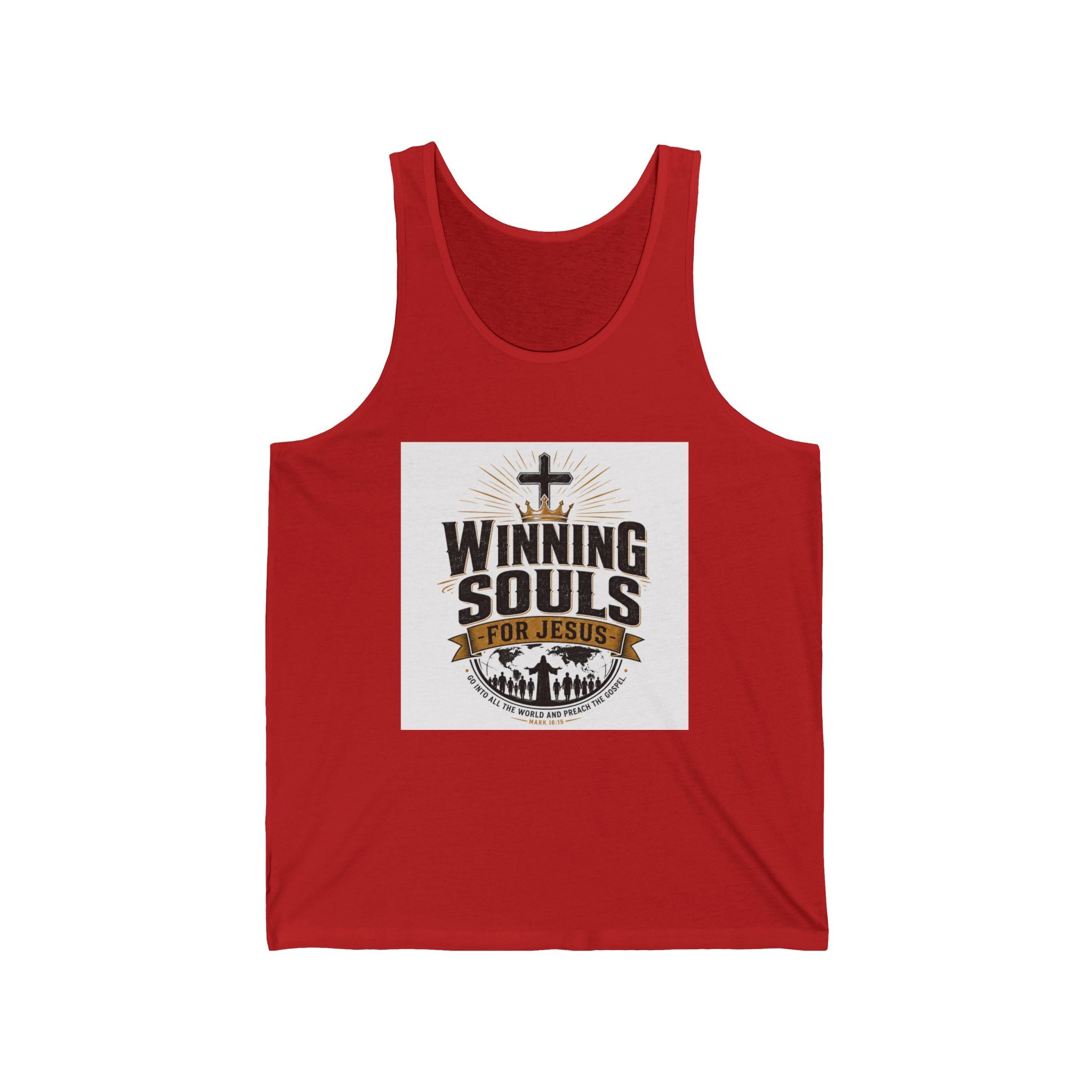 Christian Tank Top — "Winning Souls for Jesus" Faith Ministry Tank