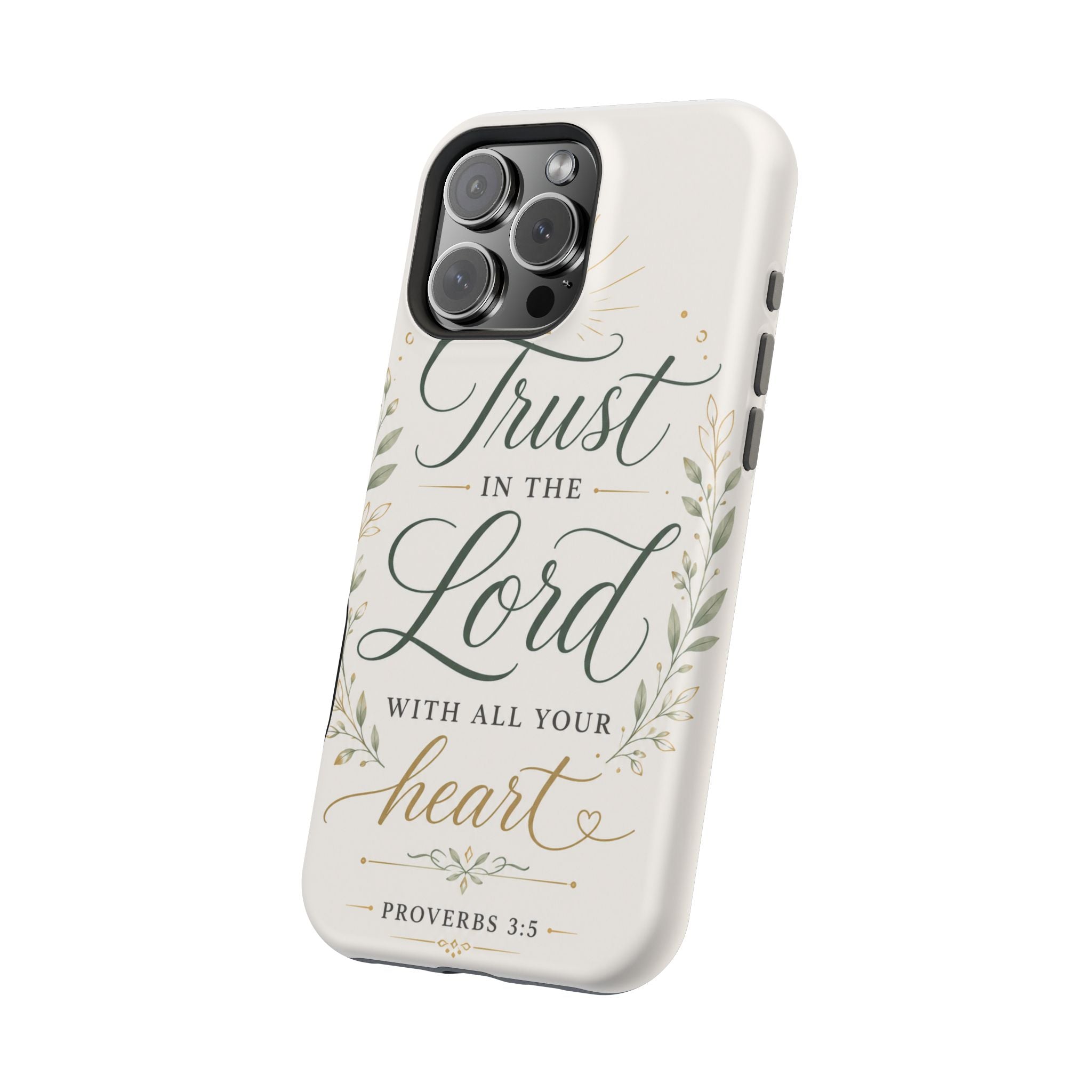 Phone Case — "Trust in the Lord with All Your Heart" Christian Magnetic Impact-Resistant Case