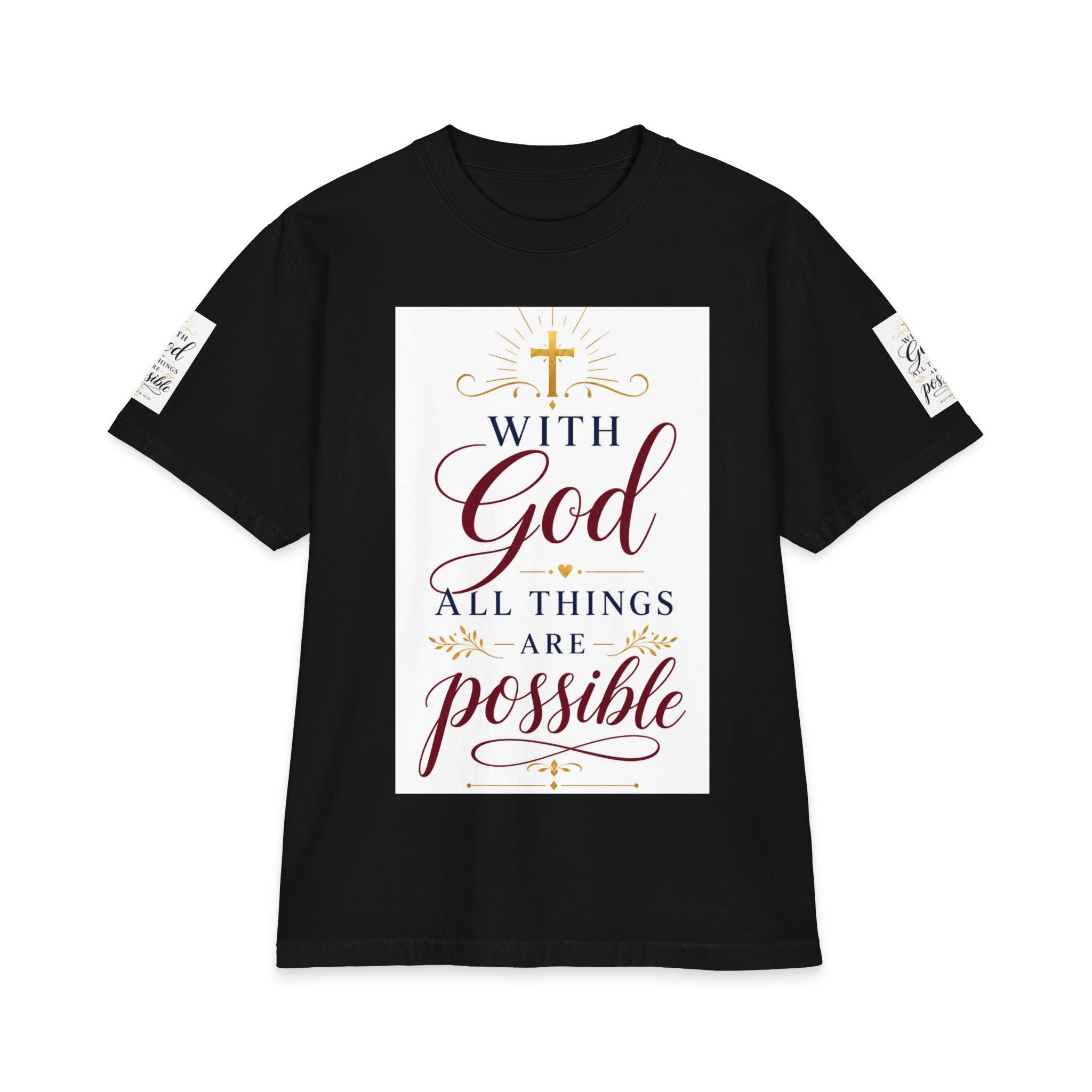With God All Things Are Possible Tee — Inspirational Christian Faith T-Shirt