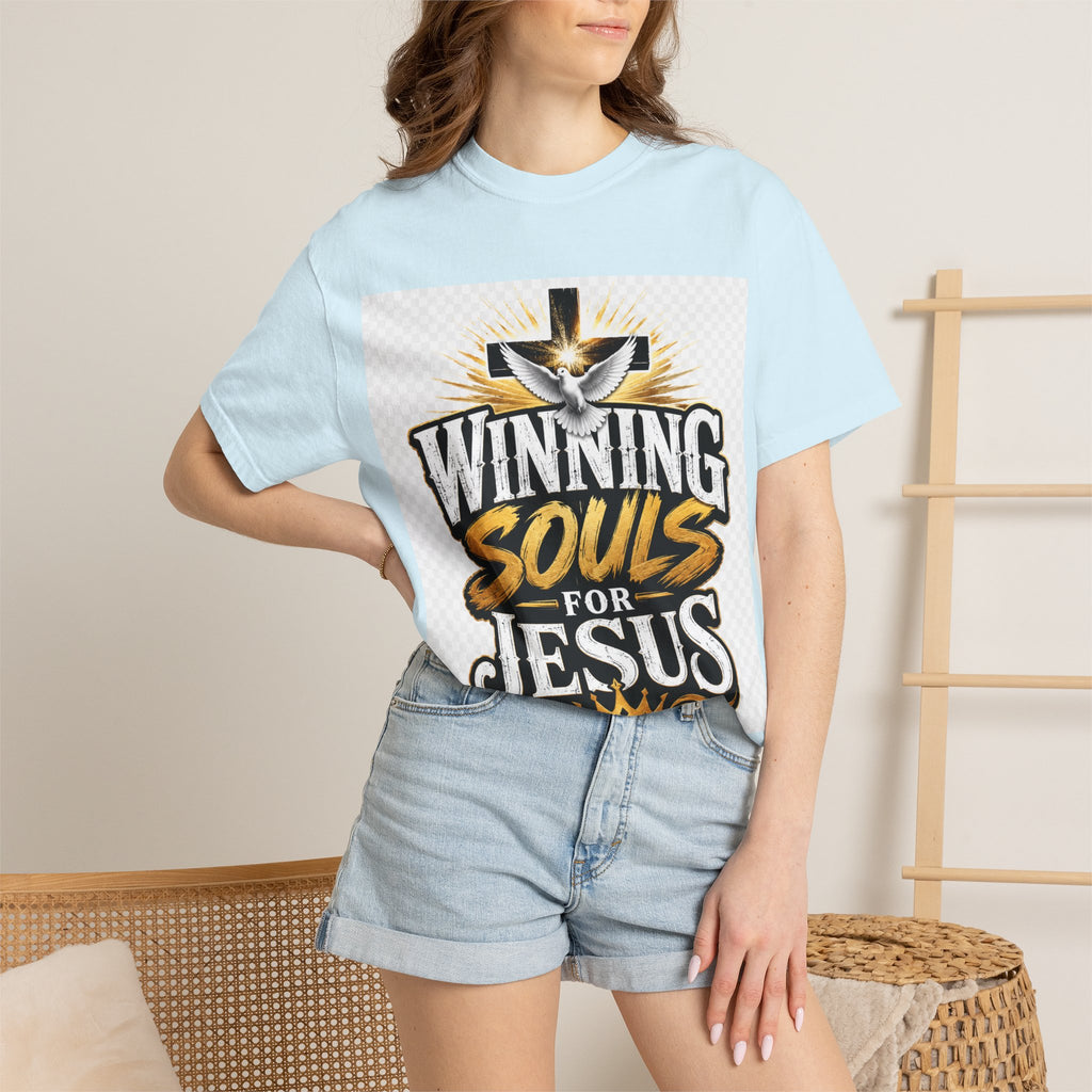 Winning Souls for Jesus T-Shirt — Christian Faith Ministry Graphic Tee