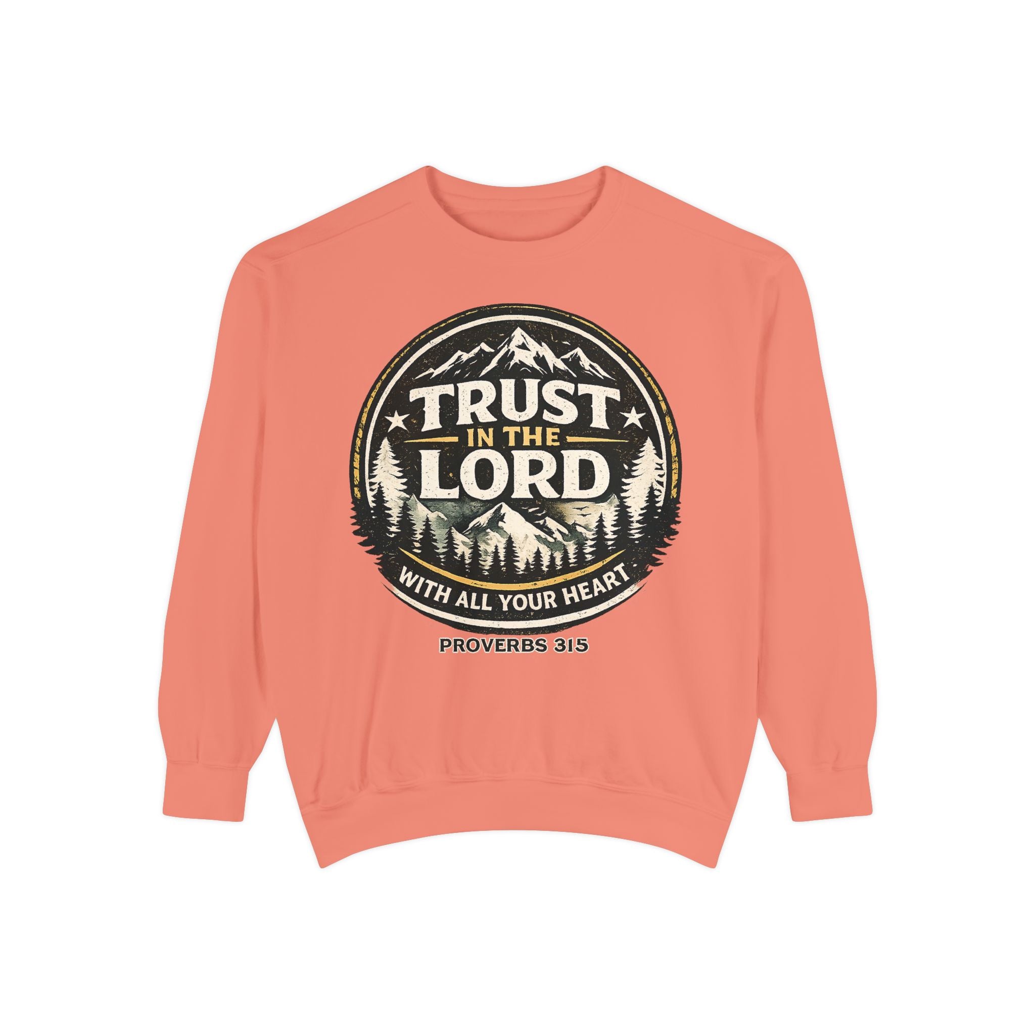 Trust in the Lord Sweatshirt — Proverbs 3:5 Faith Graphic Crewneck