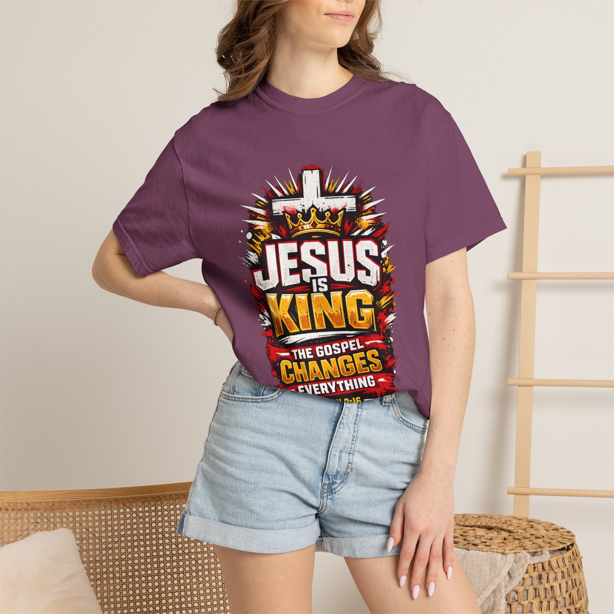 Jesus Is King T-Shirt — The Gospel Changes Everything Christian Tee