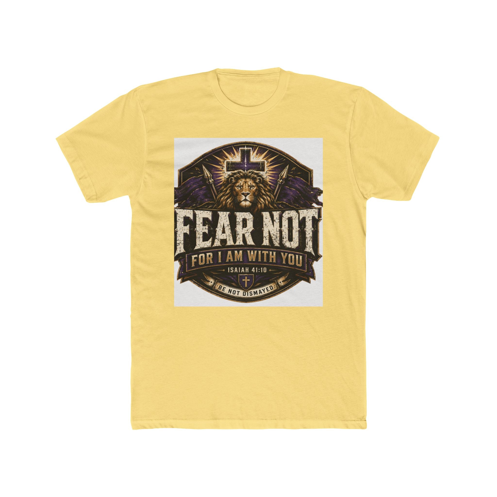 Fear Not Lion T‑Shirt — 'Fear Not, For I Am With You' Christian Graphic Tee