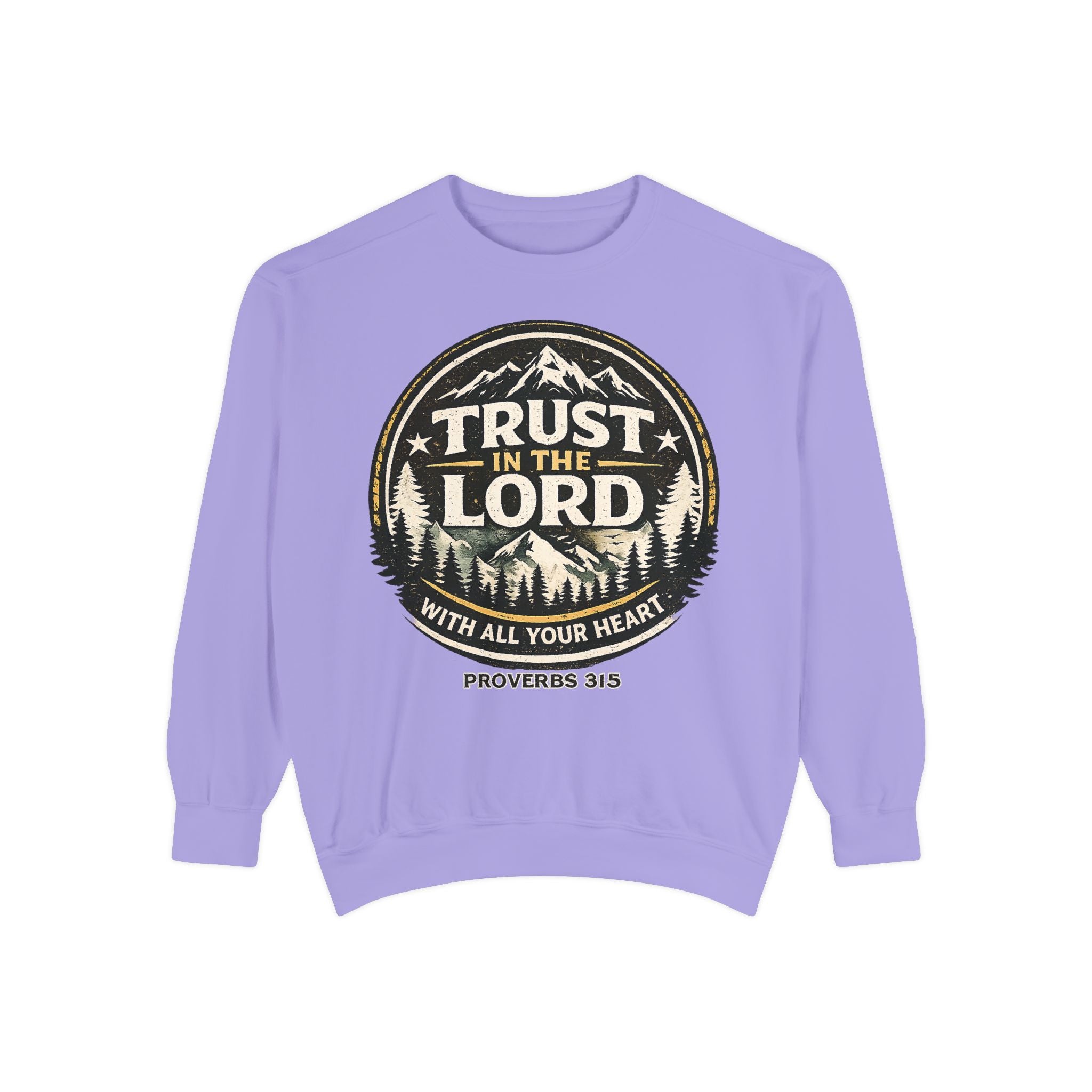 Trust in the Lord Sweatshirt — Proverbs 3:5 Faith Graphic Crewneck