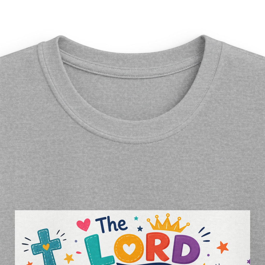 Kids Tee — "The LORD is My Strength and Shield" Christian Bible Verse Shirt