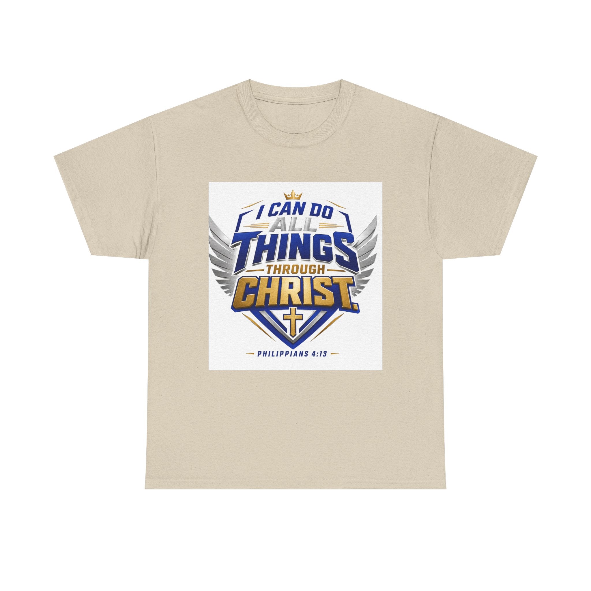 I Can Do All Things Through Christ T-Shirt – Philippians 4:13 Christian Faith Tee