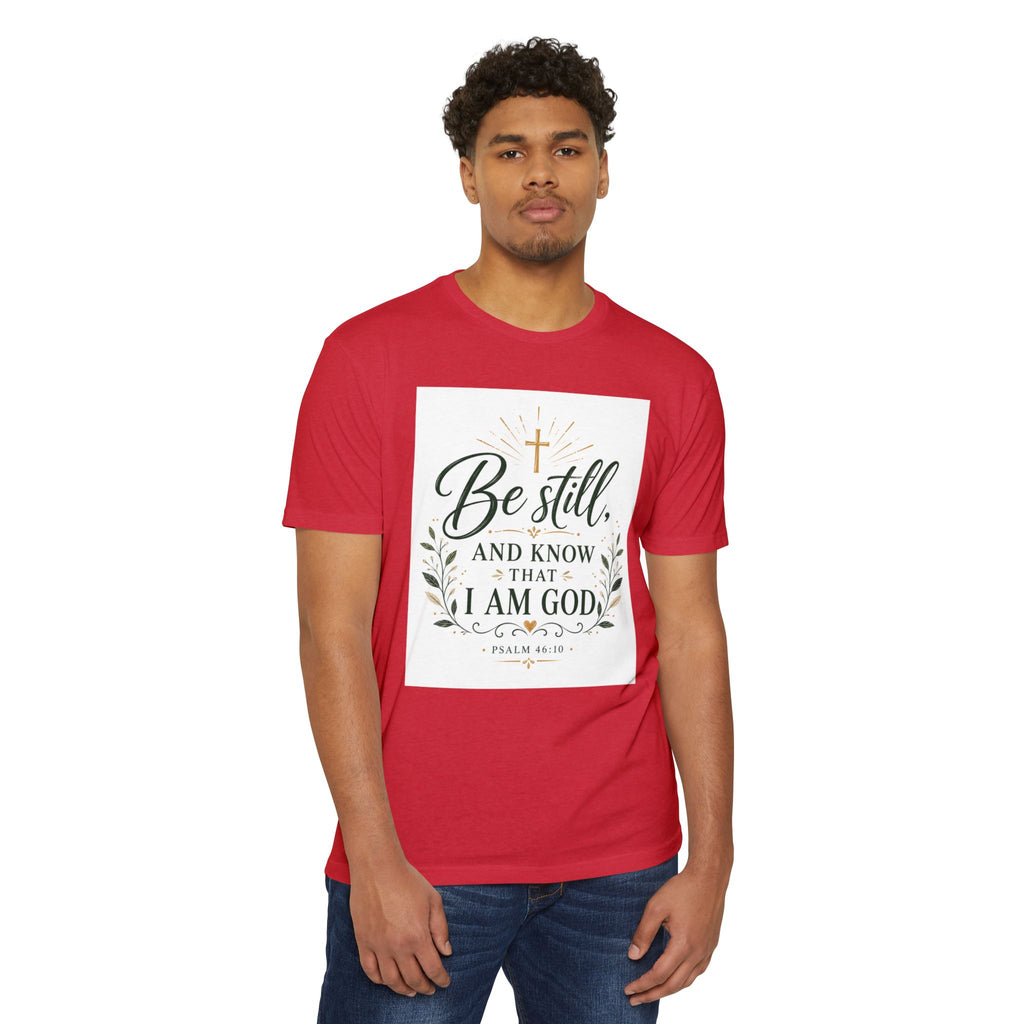 Be Still and Know I Am God T-Shirt - Psalm 46:10 Christian Faith Tee