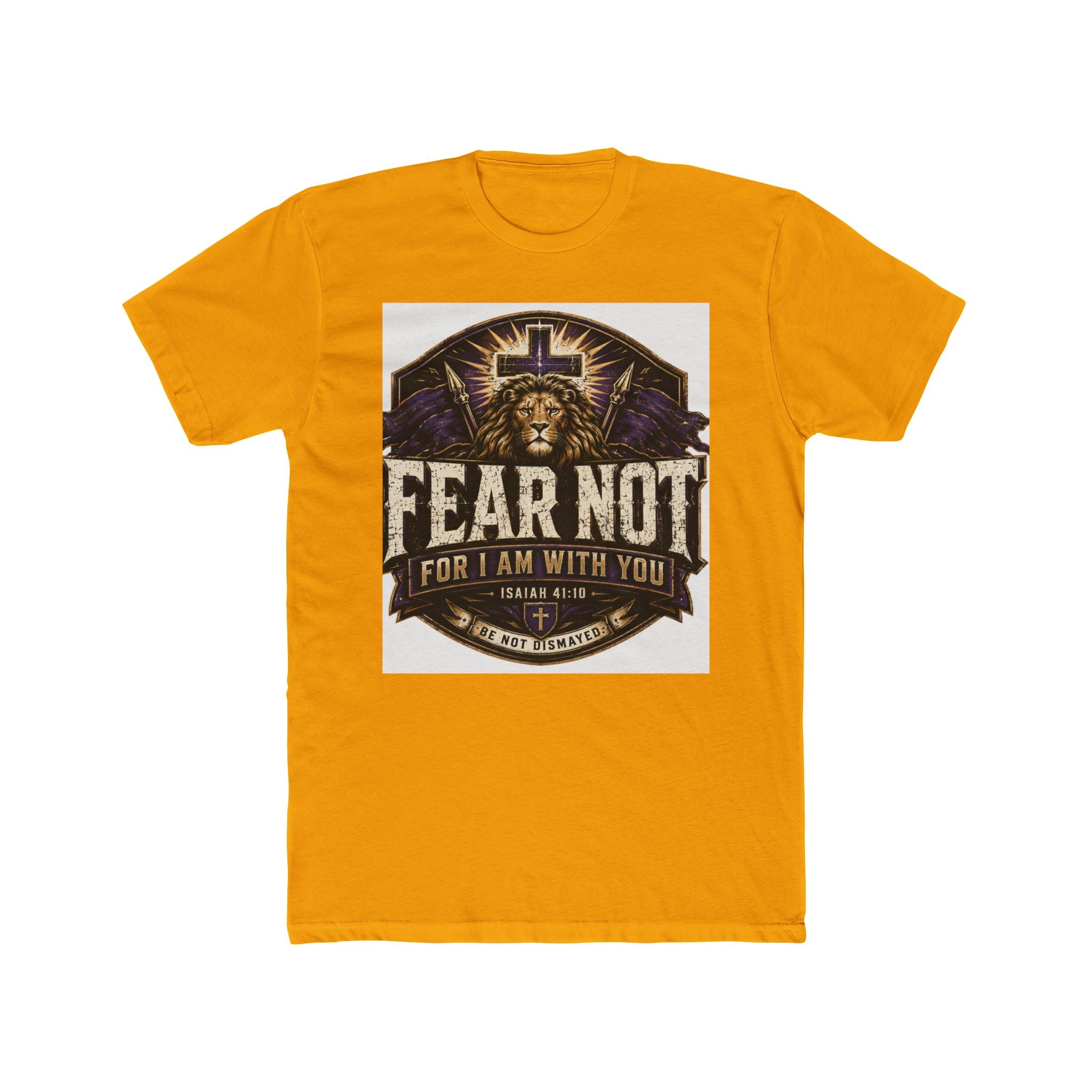 Fear Not Lion T‑Shirt — 'Fear Not, For I Am With You' Christian Graphic Tee