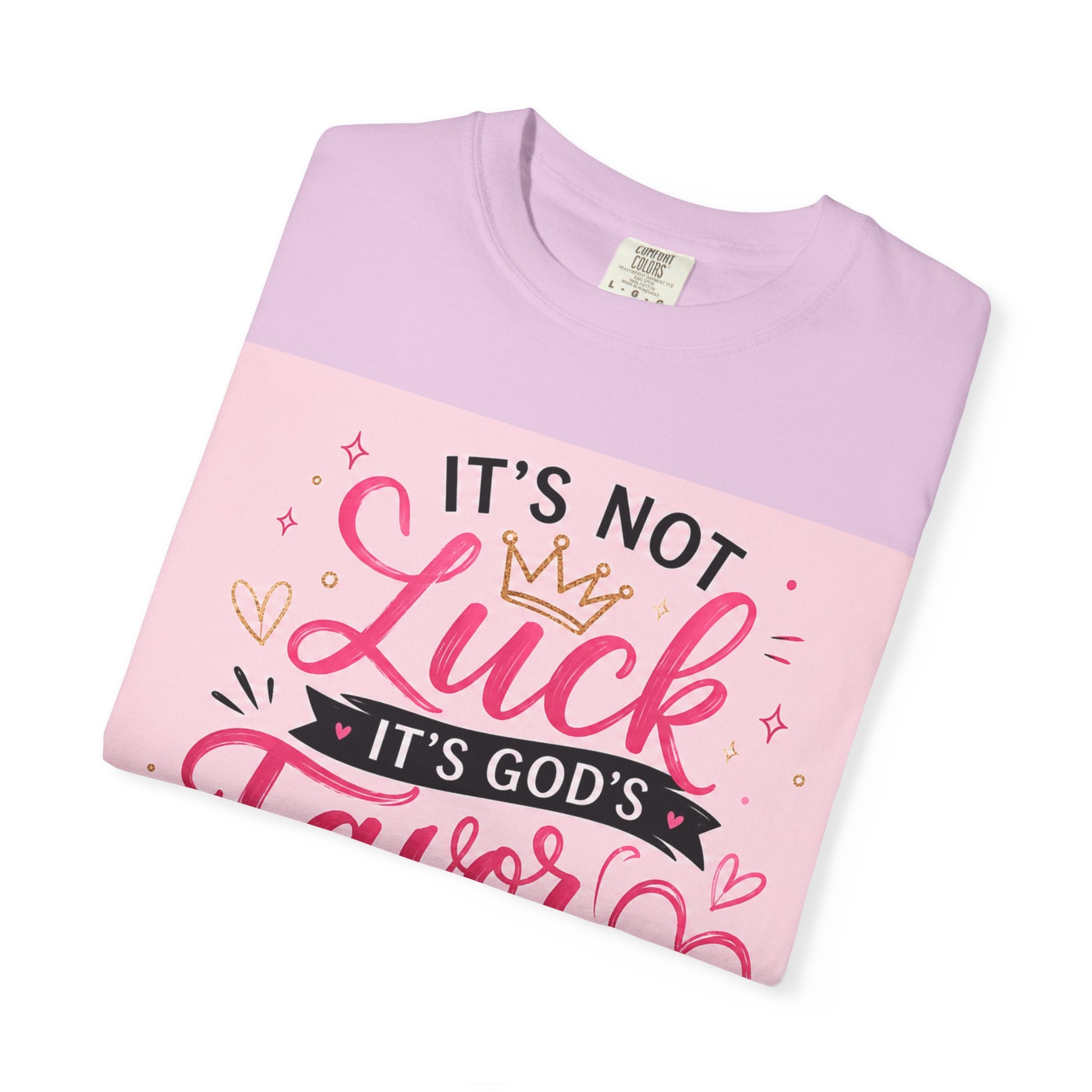 Christian Faith T-Shirt — "It's Not Luck, It's God's Favor" Inspirational Tee