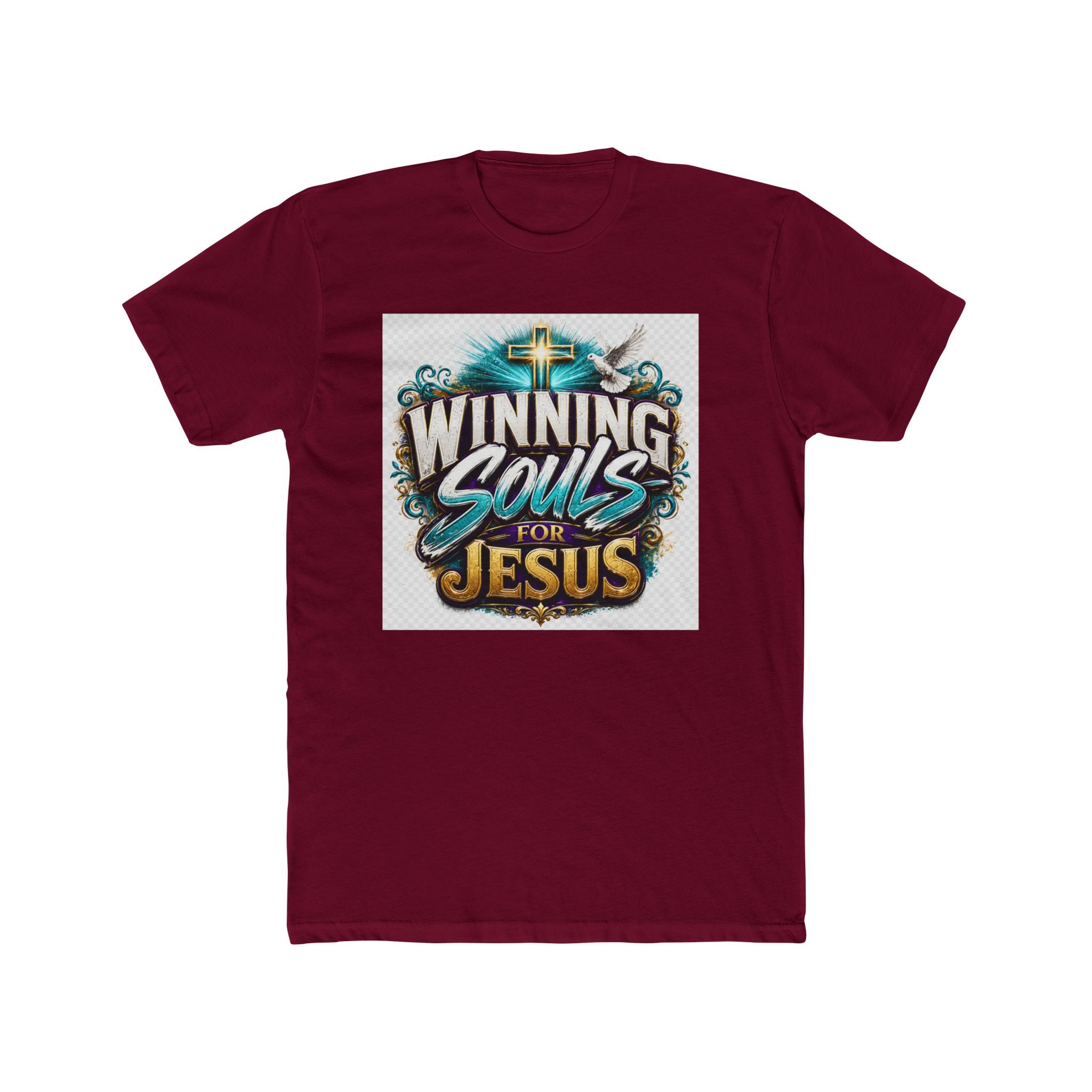 Winning Souls for Jesus T-Shirt — Christian Faith Tee with Cross Graphic