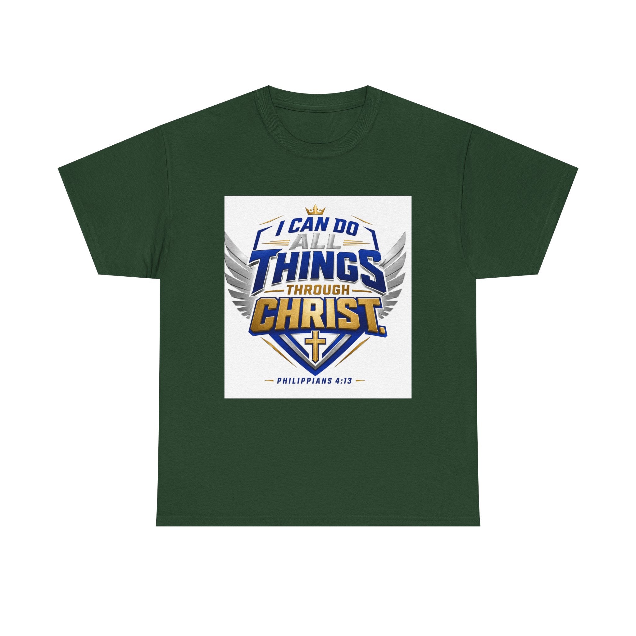 I Can Do All Things Through Christ T-Shirt – Philippians 4:13 Christian Faith Tee