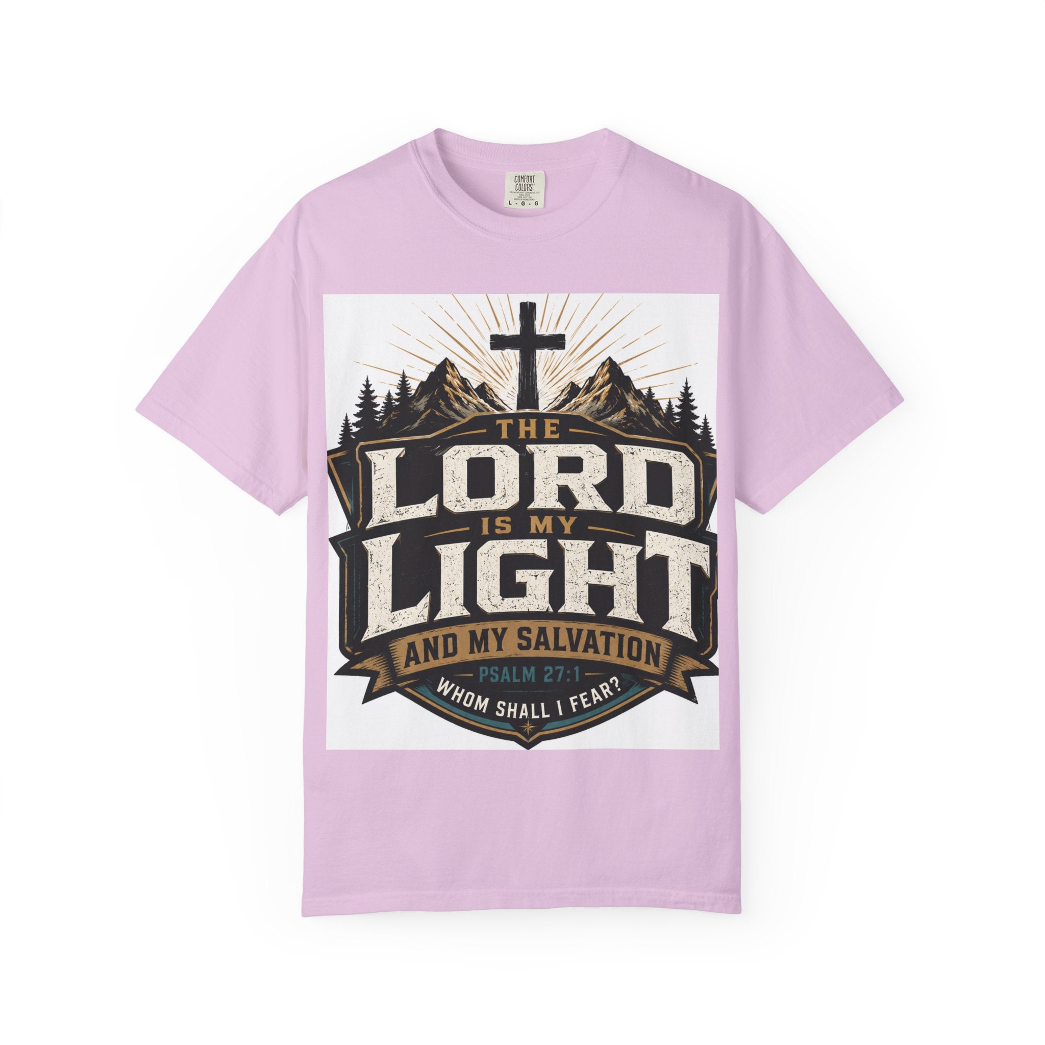 Christian T-Shirt — "The Lord Is My Light" Faith Graphic Tee