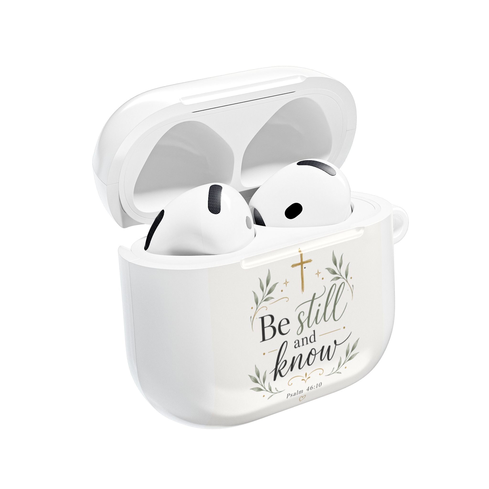AirPod Case — "Be Still and Know" Christian Religious Design (Psalm 46:10)