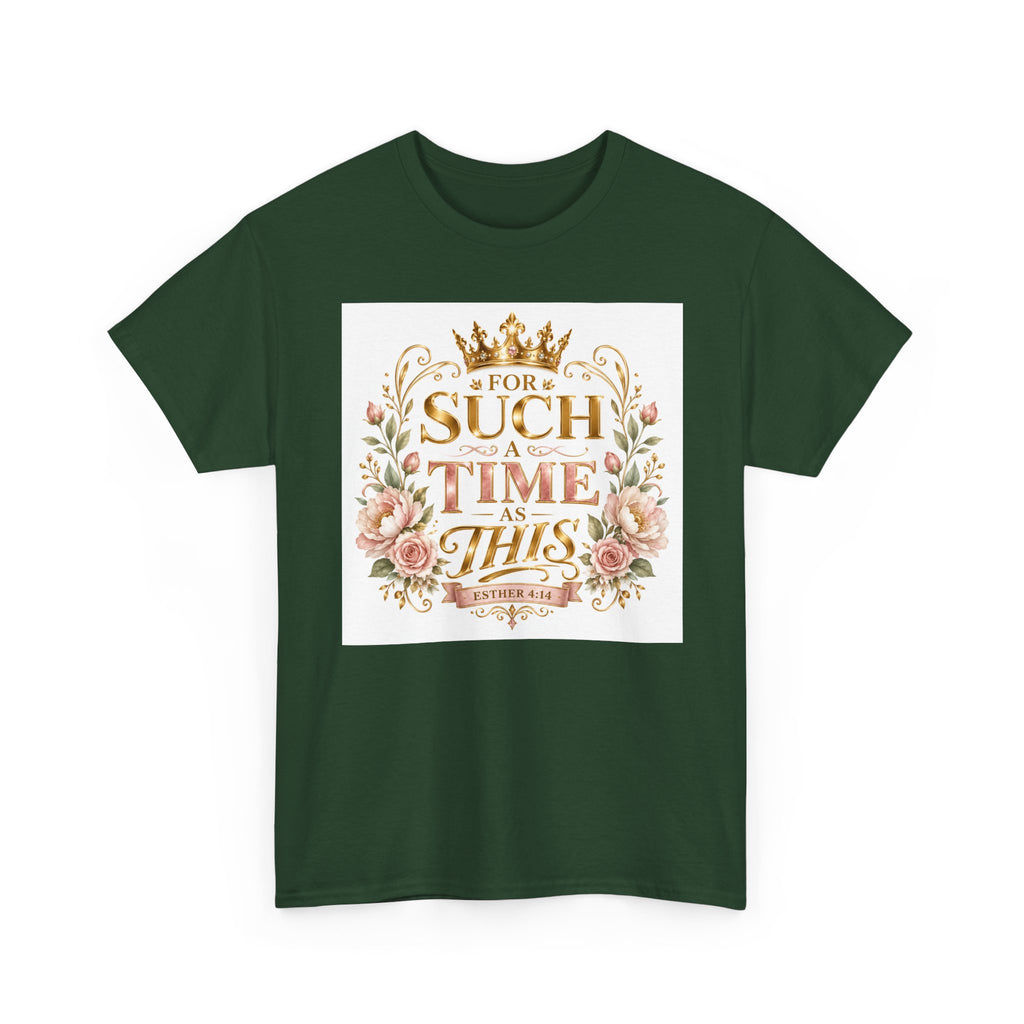T-Shirt — “For Such a Time as This” Floral Inspirational Tee