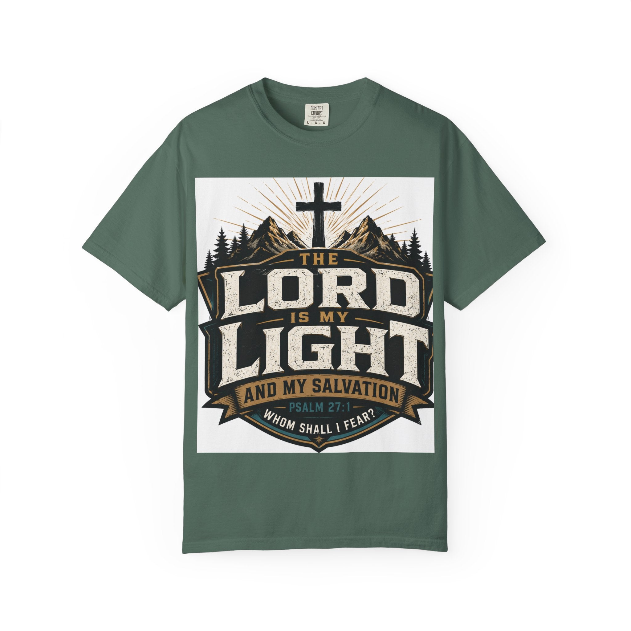 Christian T-Shirt — "The Lord Is My Light" Faith Graphic Tee