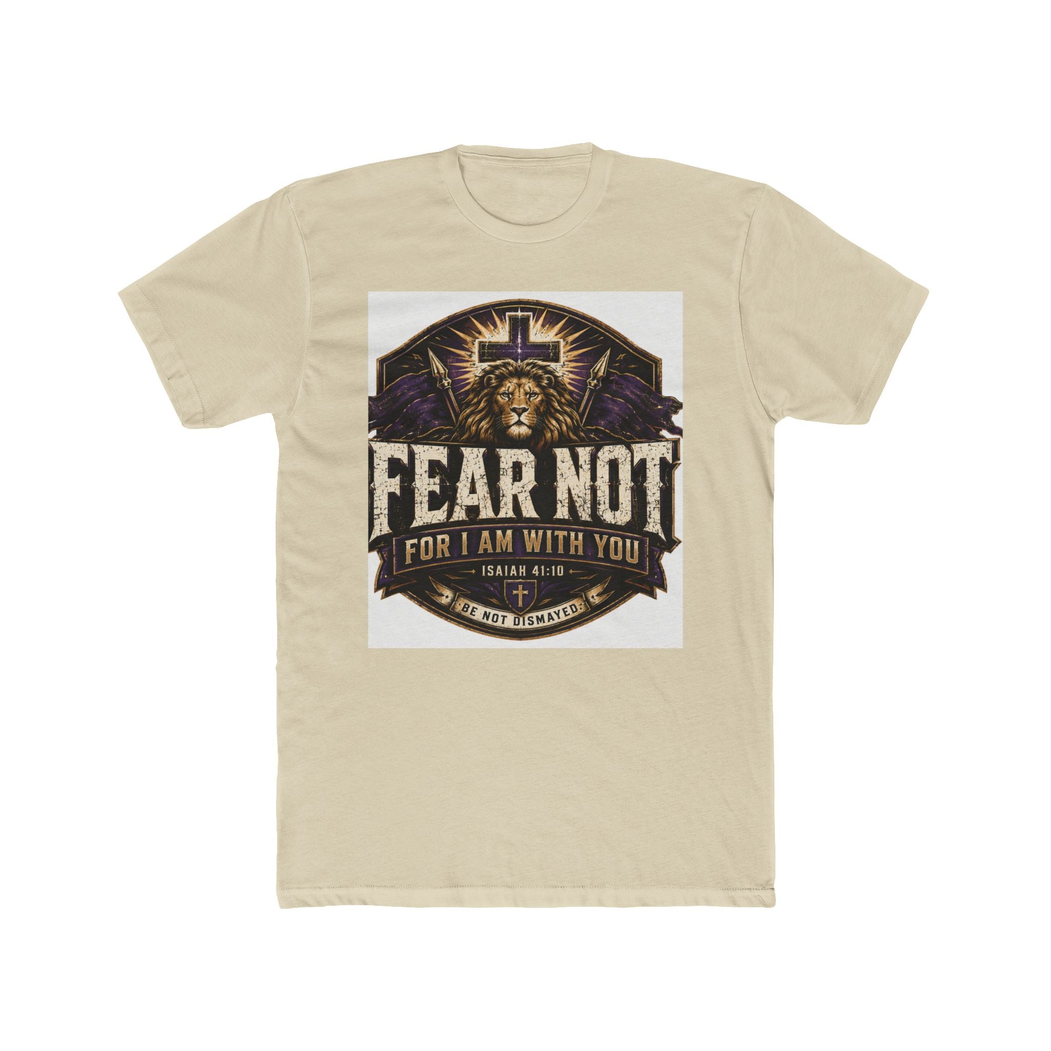 Fear Not Lion T‑Shirt — 'Fear Not, For I Am With You' Christian Graphic Tee