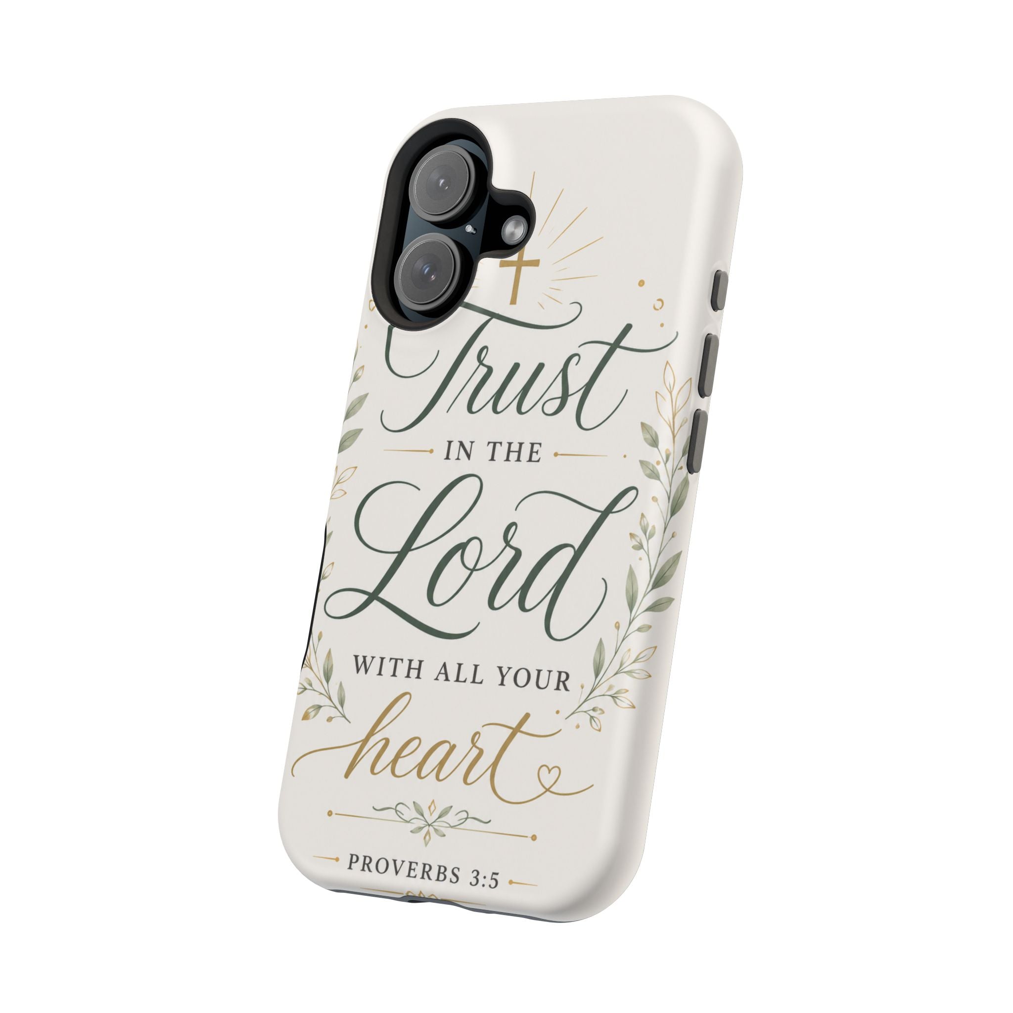 Phone Case — "Trust in the Lord with All Your Heart" Christian Magnetic Impact-Resistant Case