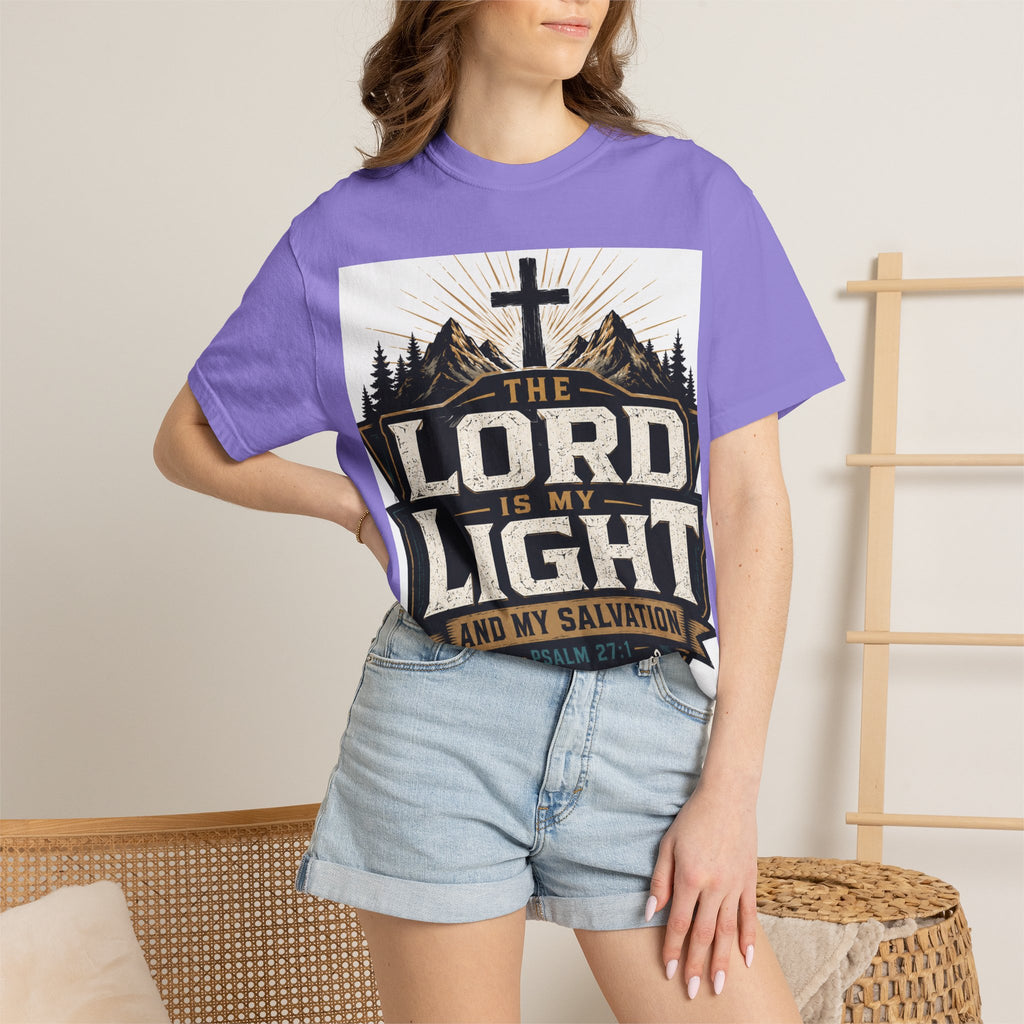 Christian T-Shirt — "The Lord Is My Light" Faith Graphic Tee