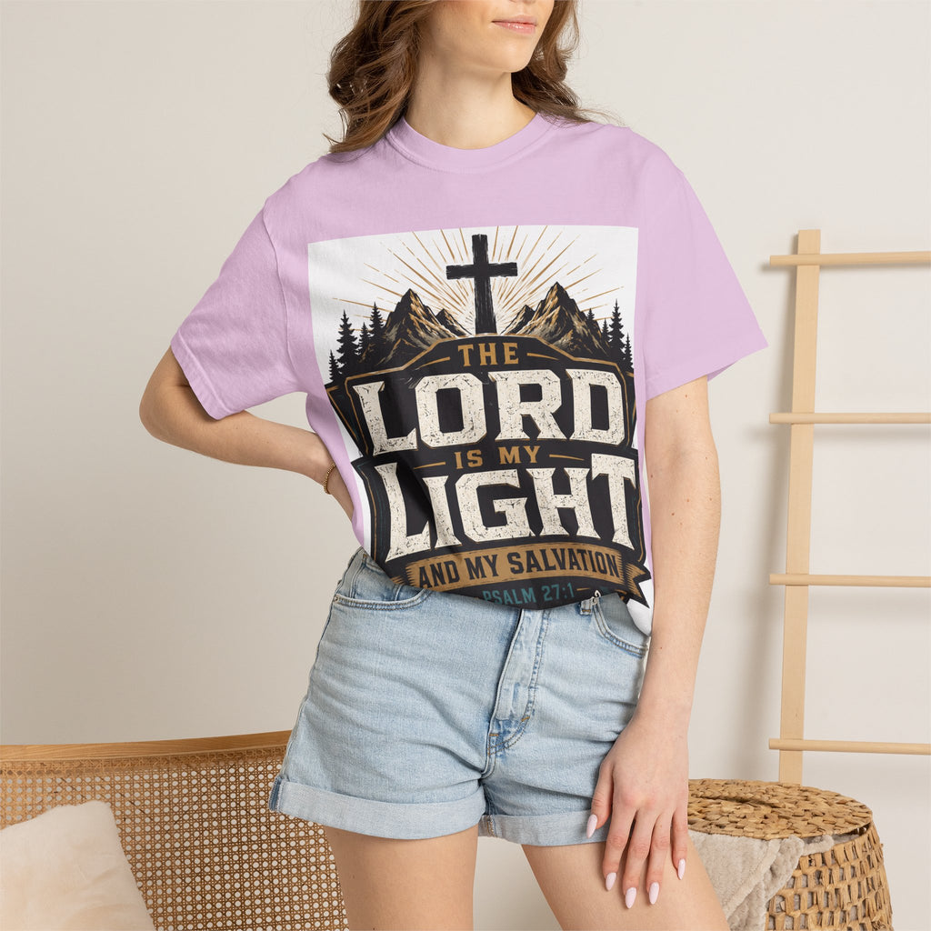 Christian T-Shirt — "The Lord Is My Light" Faith Graphic Tee