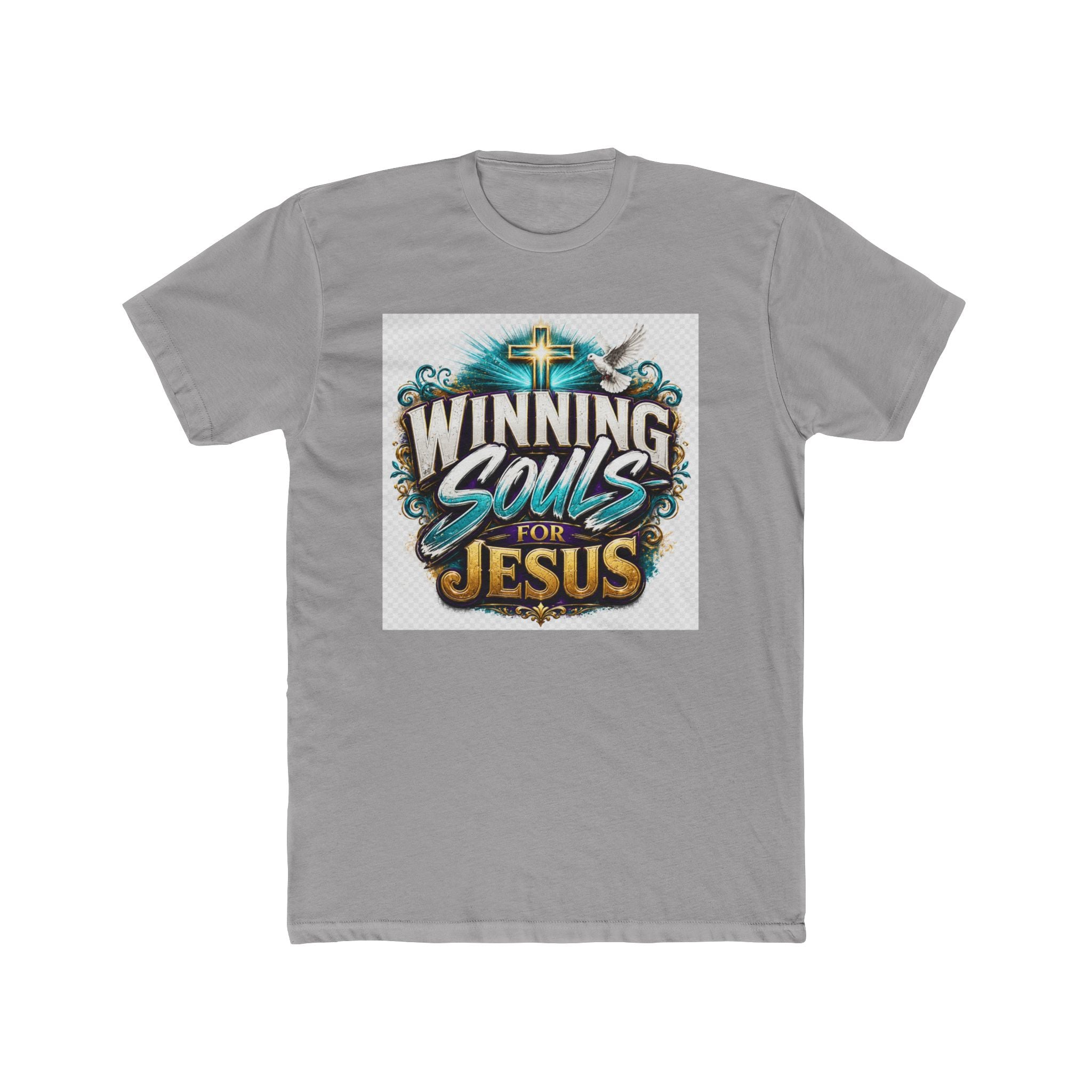 Winning Souls for Jesus T-Shirt — Christian Faith Tee with Cross Graphic
