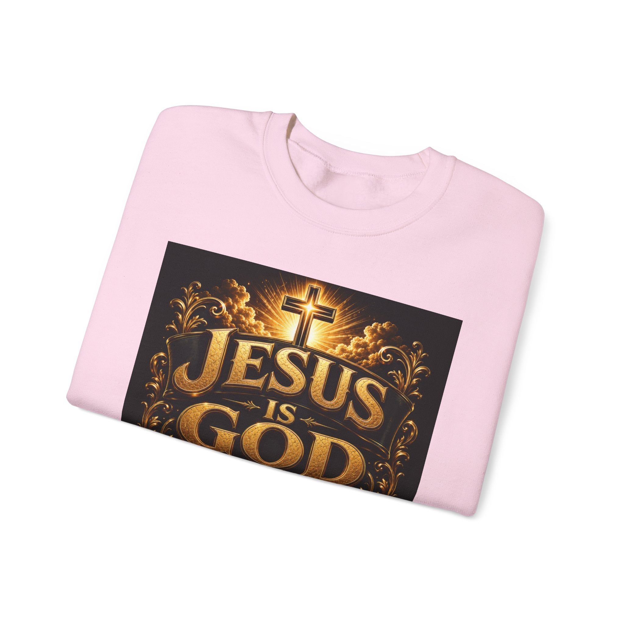 Jesus Is God Crewneck Sweatshirt — Christian Faith Graphic Sweatshirt
