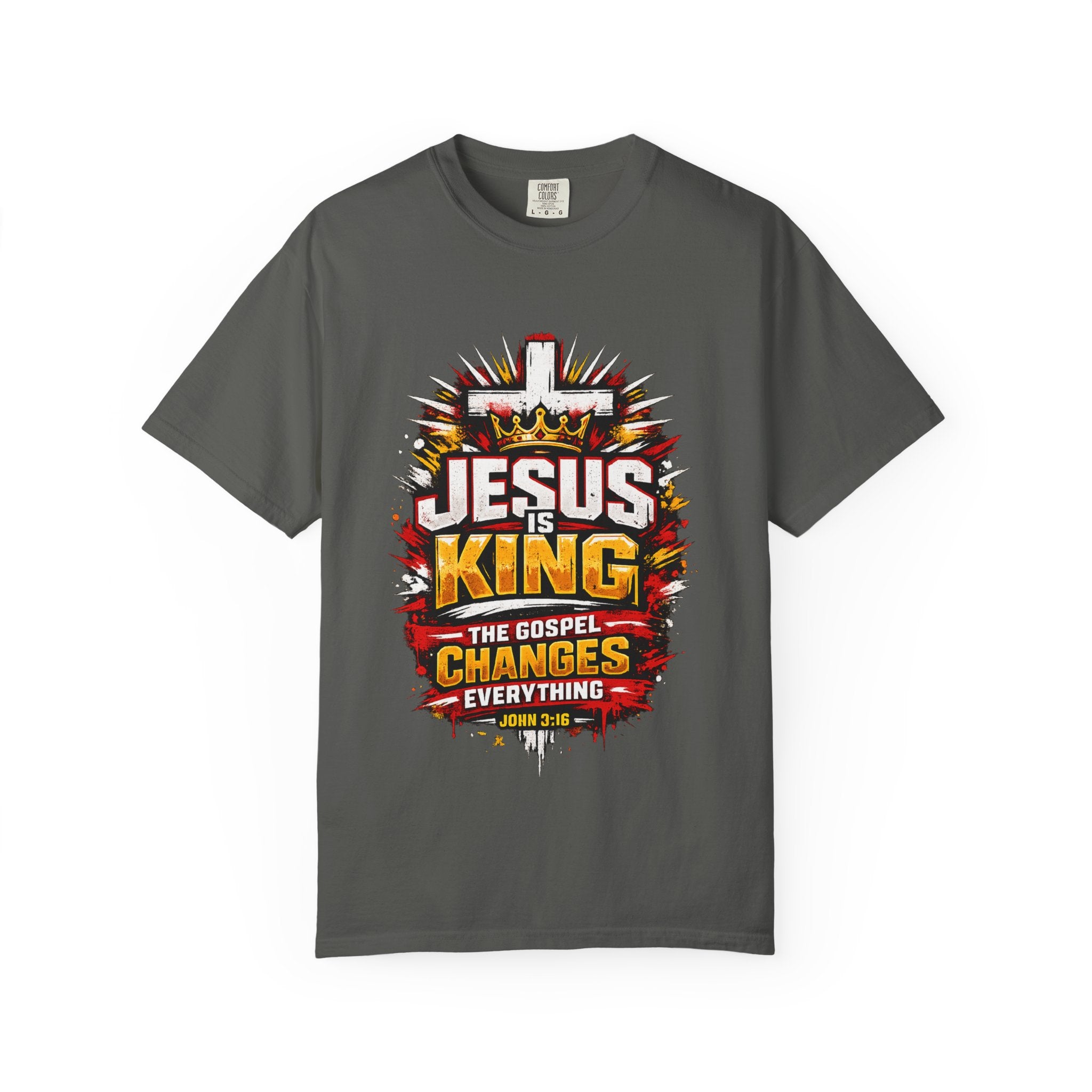 Jesus Is King T-Shirt — The Gospel Changes Everything Christian Tee