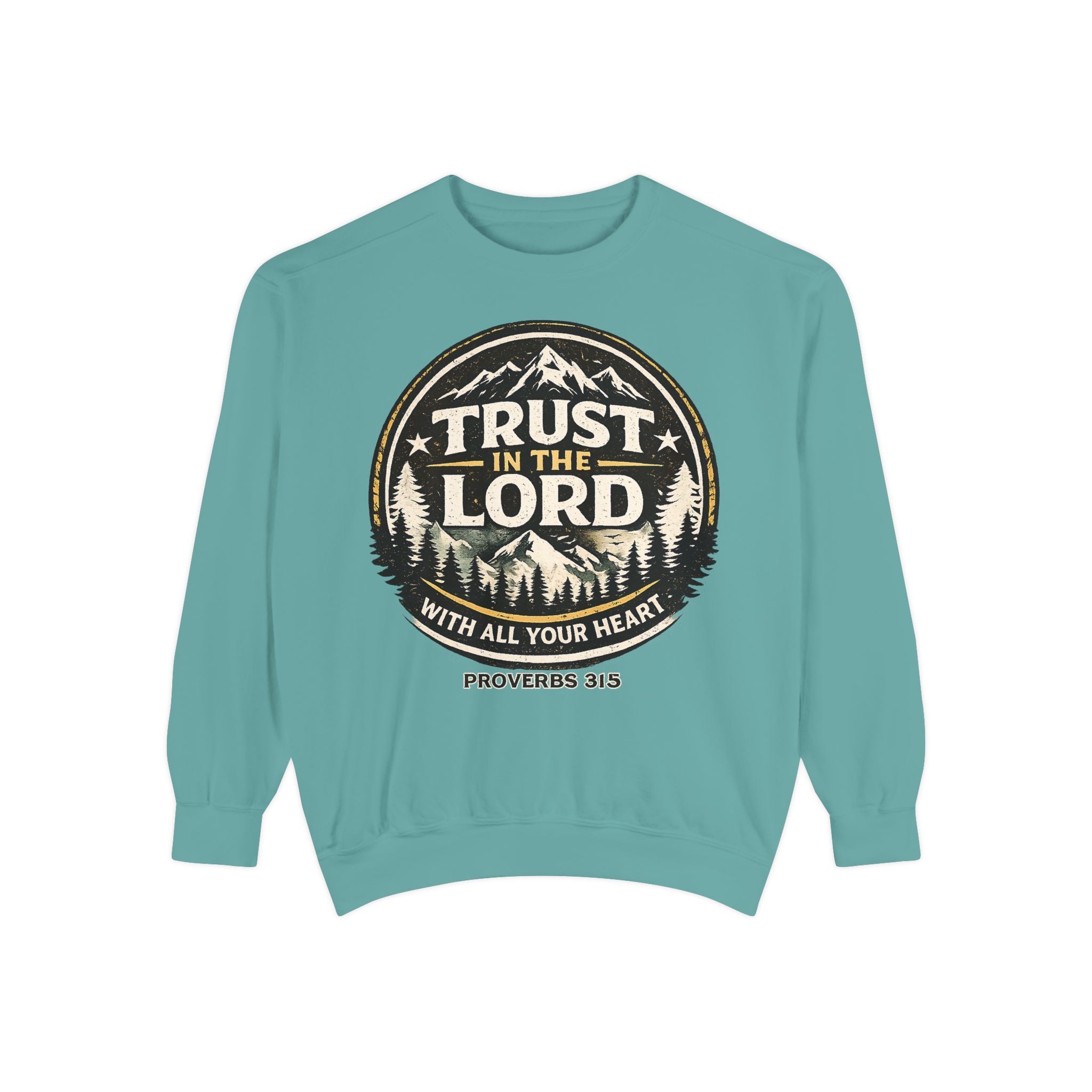 Trust in the Lord Sweatshirt — Proverbs 3:5 Faith Graphic Crewneck