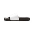 Youth Removable-Strap Slides — 'Faith Over Fear' Printed White Sandals for Kids