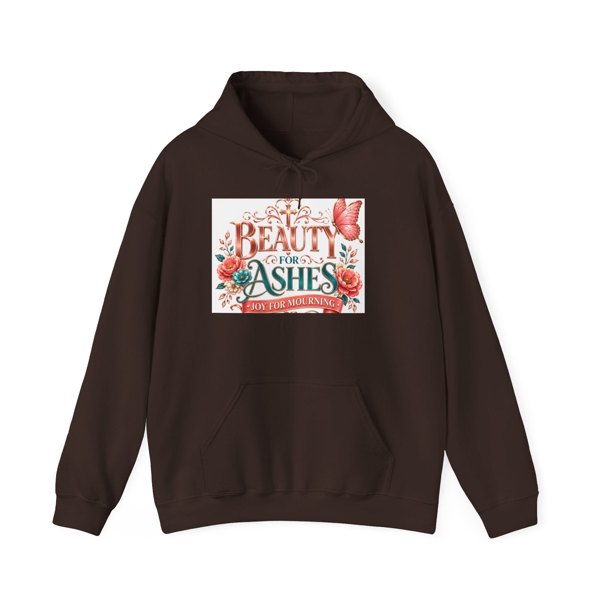 Beauty From Ashes Hoodie – Inspirational Floral Christian Sweatshirt