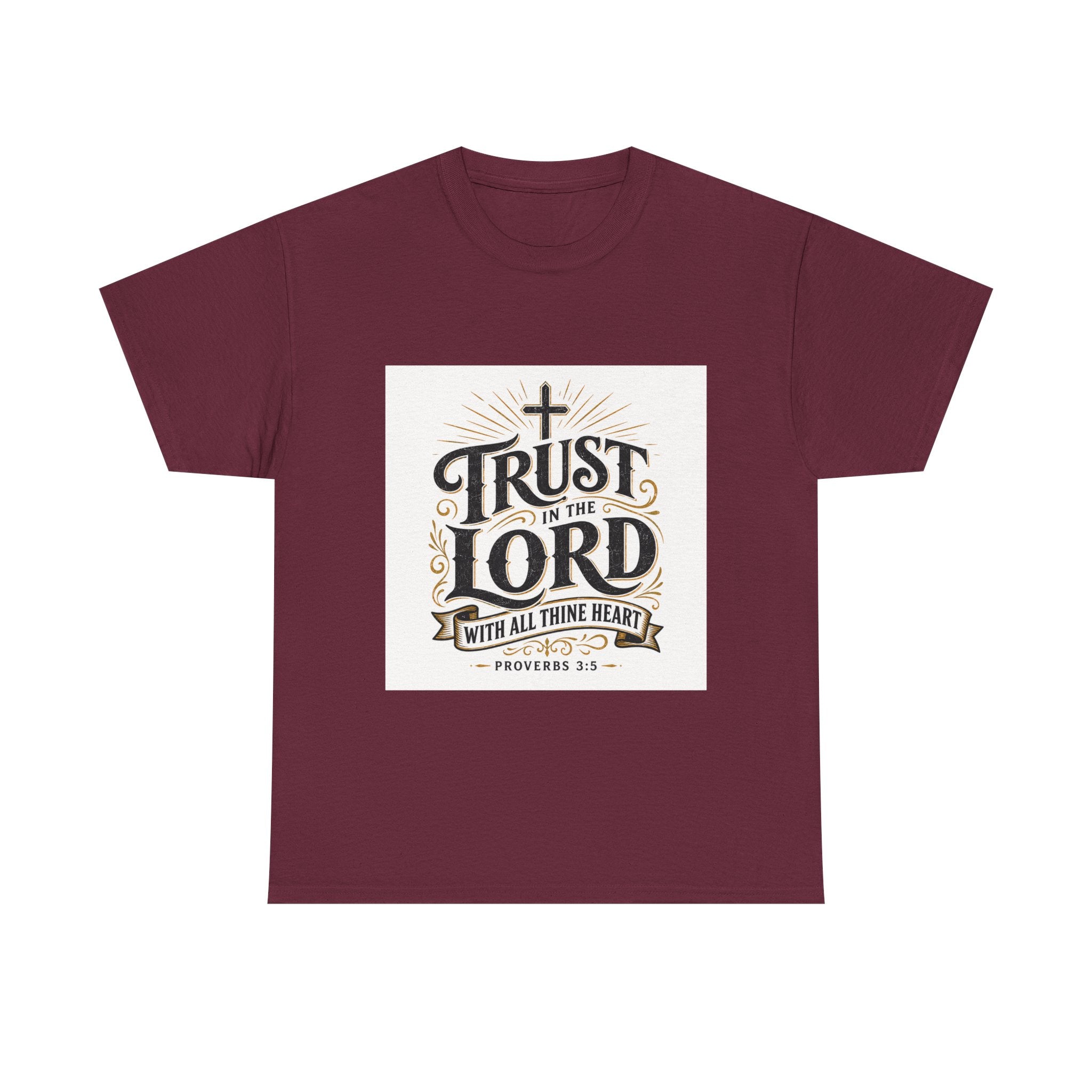Faith T-Shirt - "Trust in the Lord" Christian Tee (Proverbs 3:5)