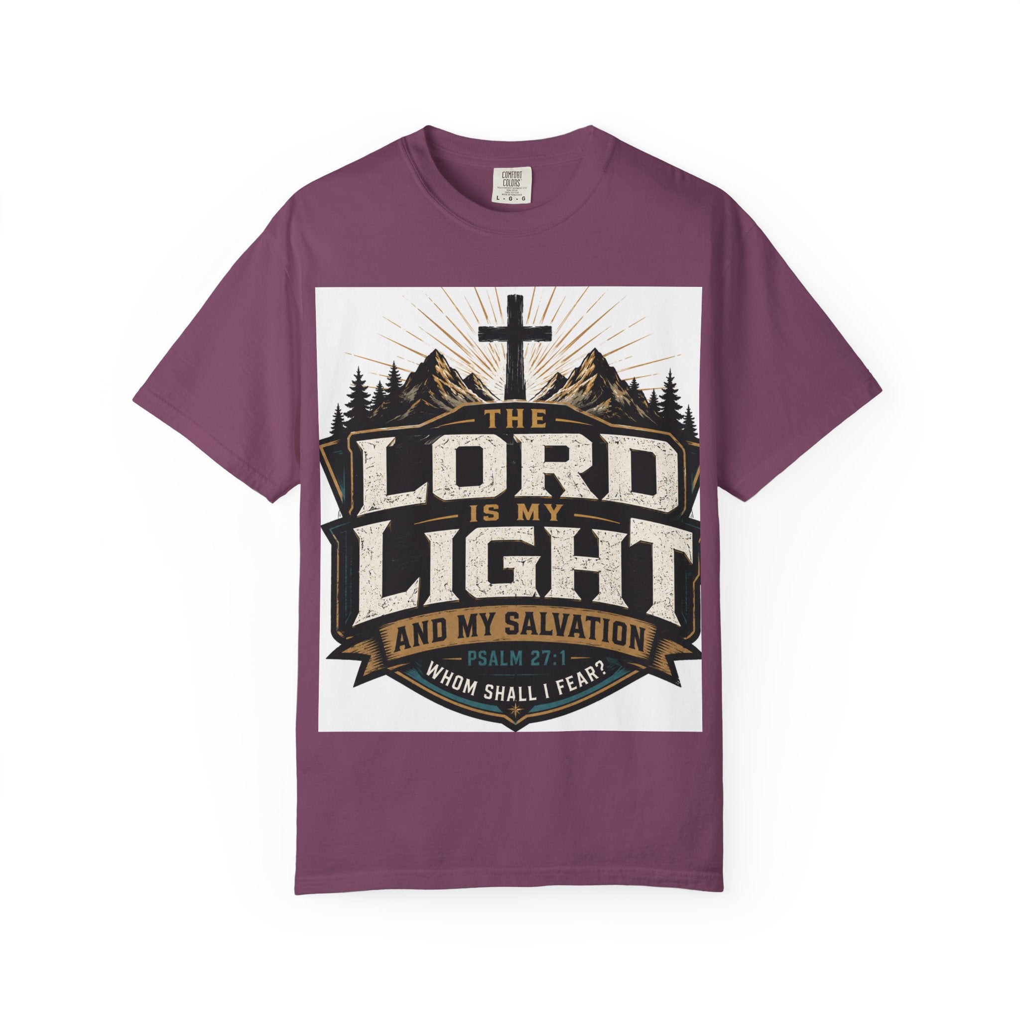 Christian T-Shirt — "The Lord Is My Light" Faith Graphic Tee