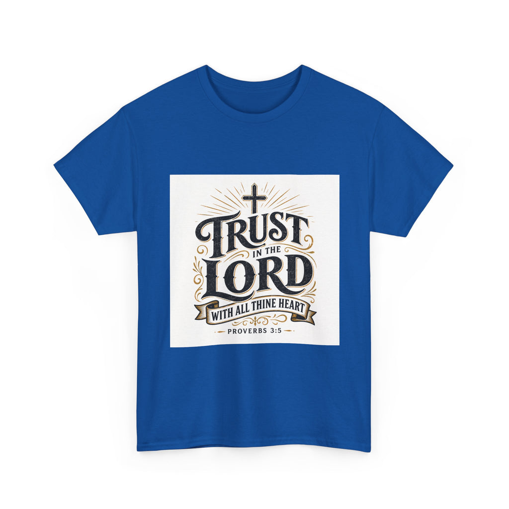Faith T-Shirt - "Trust in the Lord" Christian Tee (Proverbs 3:5)