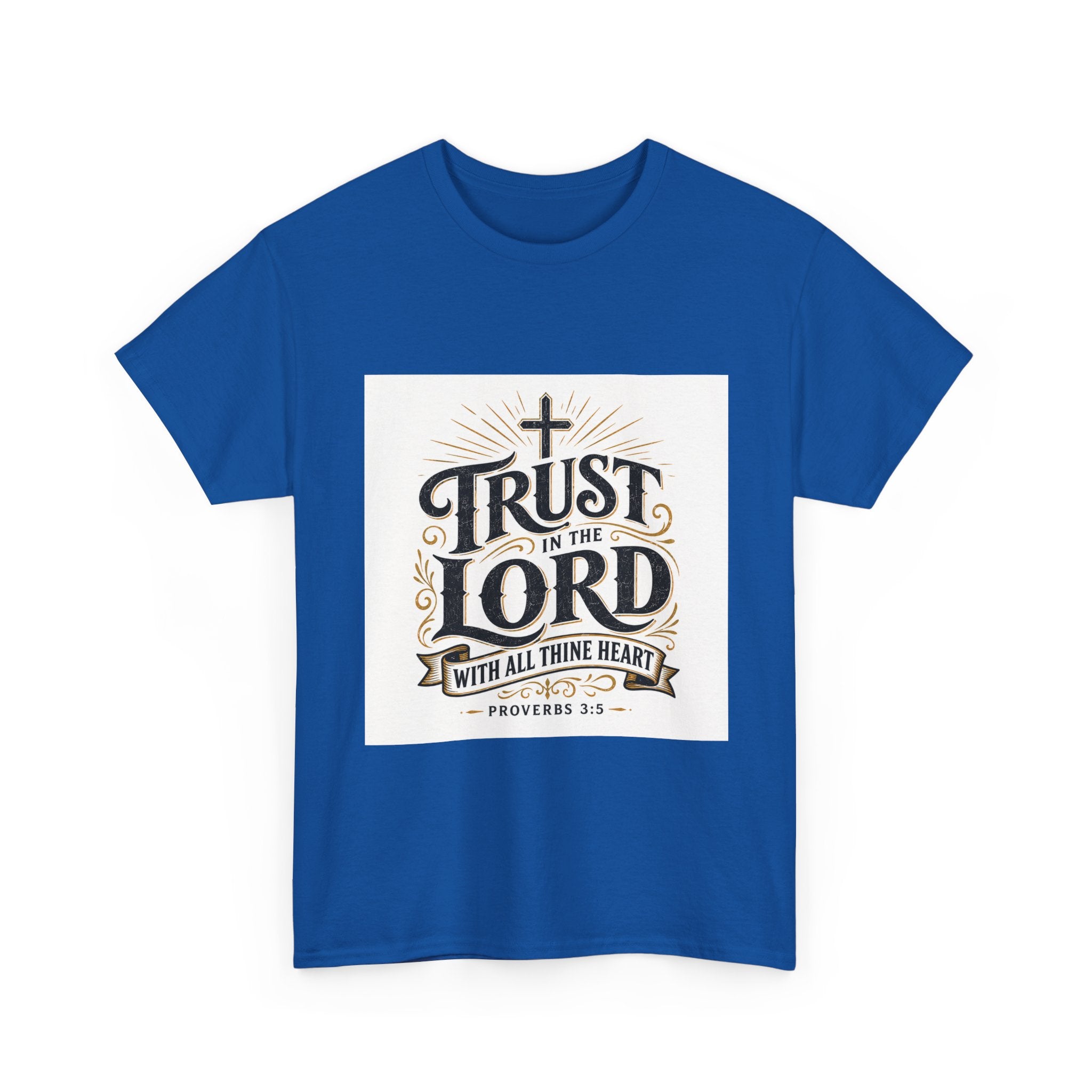 Faith T-Shirt - "Trust in the Lord" Christian Tee (Proverbs 3:5)