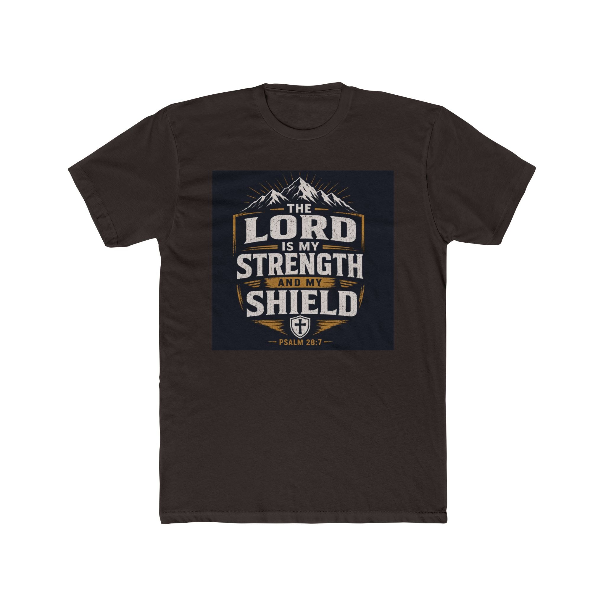 Christian Tee — "The Lord Is My Strength and My Shield" Graphic T-Shirt