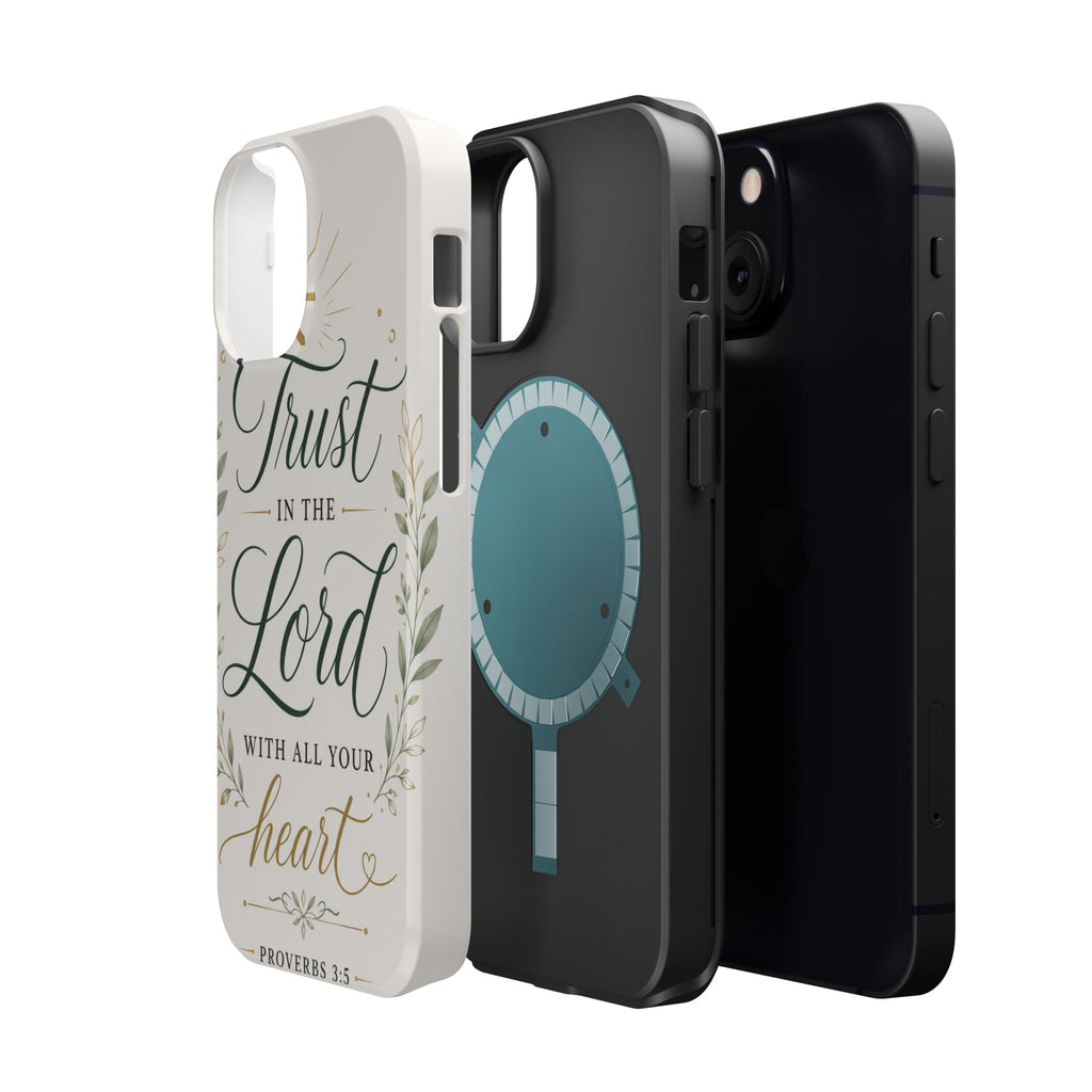 Phone Case — "Trust in the Lord with All Your Heart" Christian Magnetic Impact-Resistant Case