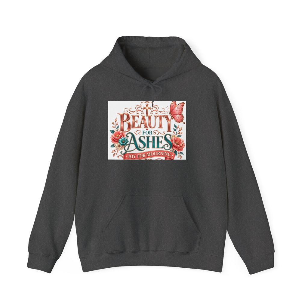 Beauty From Ashes Hoodie – Inspirational Floral Christian Sweatshirt