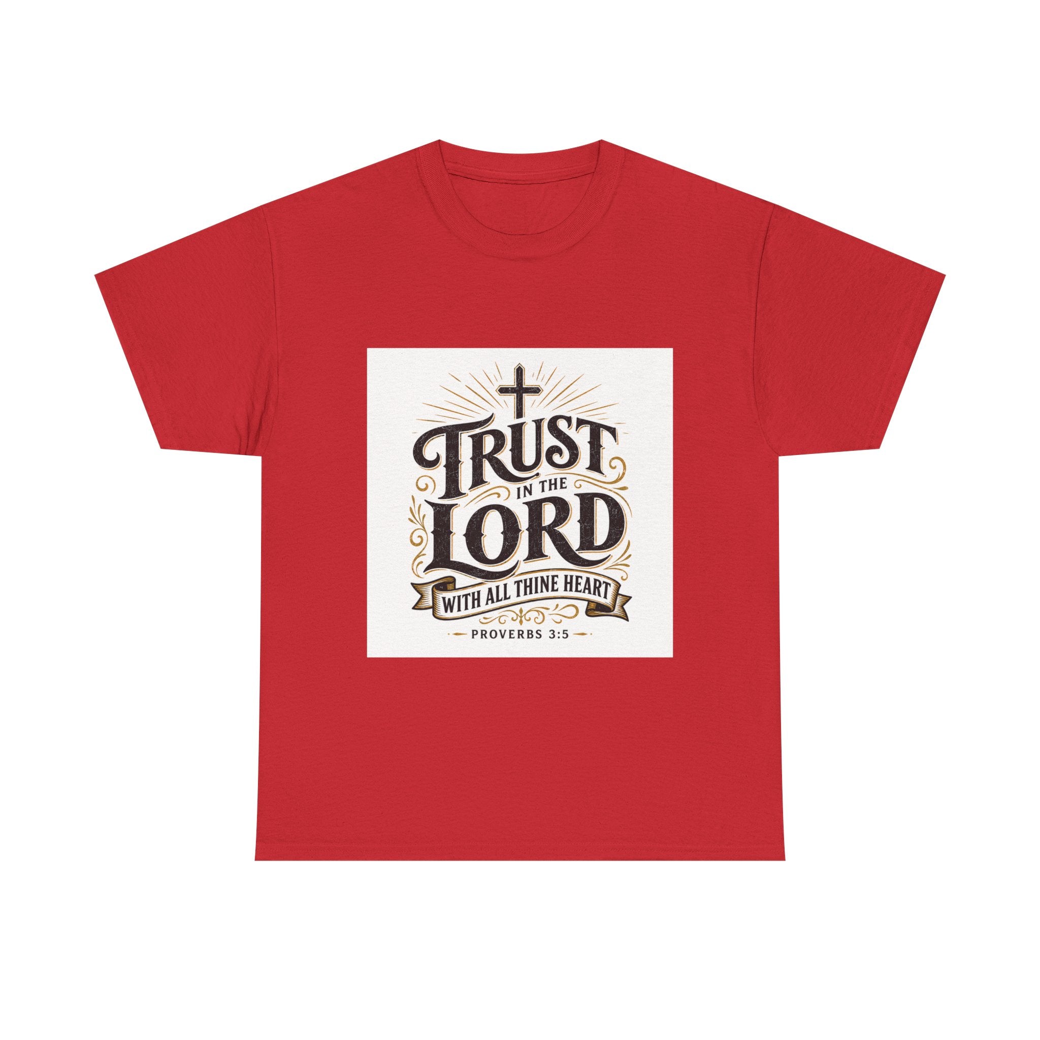 Faith T-Shirt - "Trust in the Lord" Christian Tee (Proverbs 3:5)