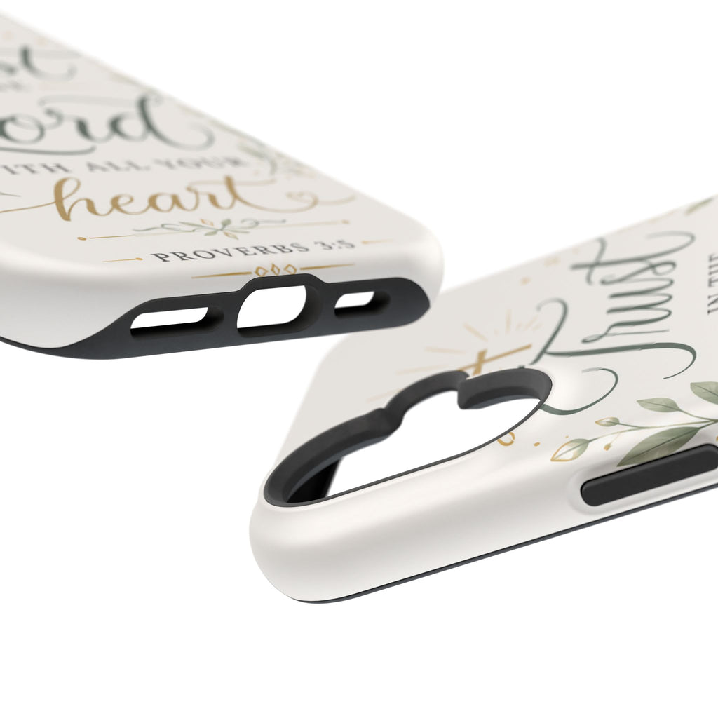 Phone Case — "Trust in the Lord with All Your Heart" Christian Magnetic Impact-Resistant Case