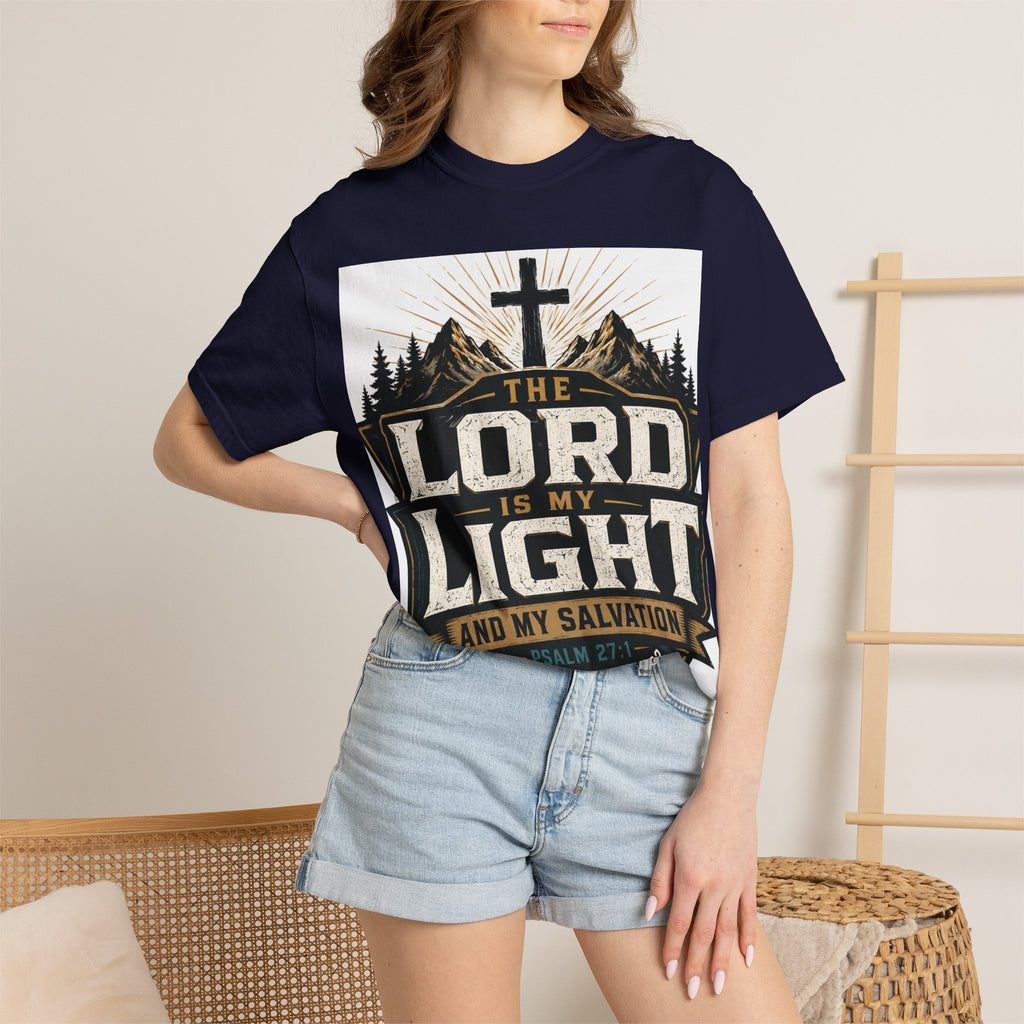 Christian T-Shirt — "The Lord Is My Light" Faith Graphic Tee