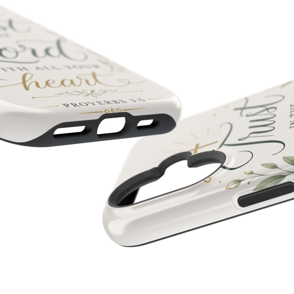 Phone Case — "Trust in the Lord with All Your Heart" Christian Magnetic Impact-Resistant Case
