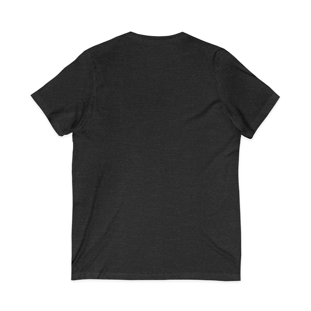 More Than Conquerors V-Neck Tee — Christian Faith Graphic Shirt (Romans 8:37)