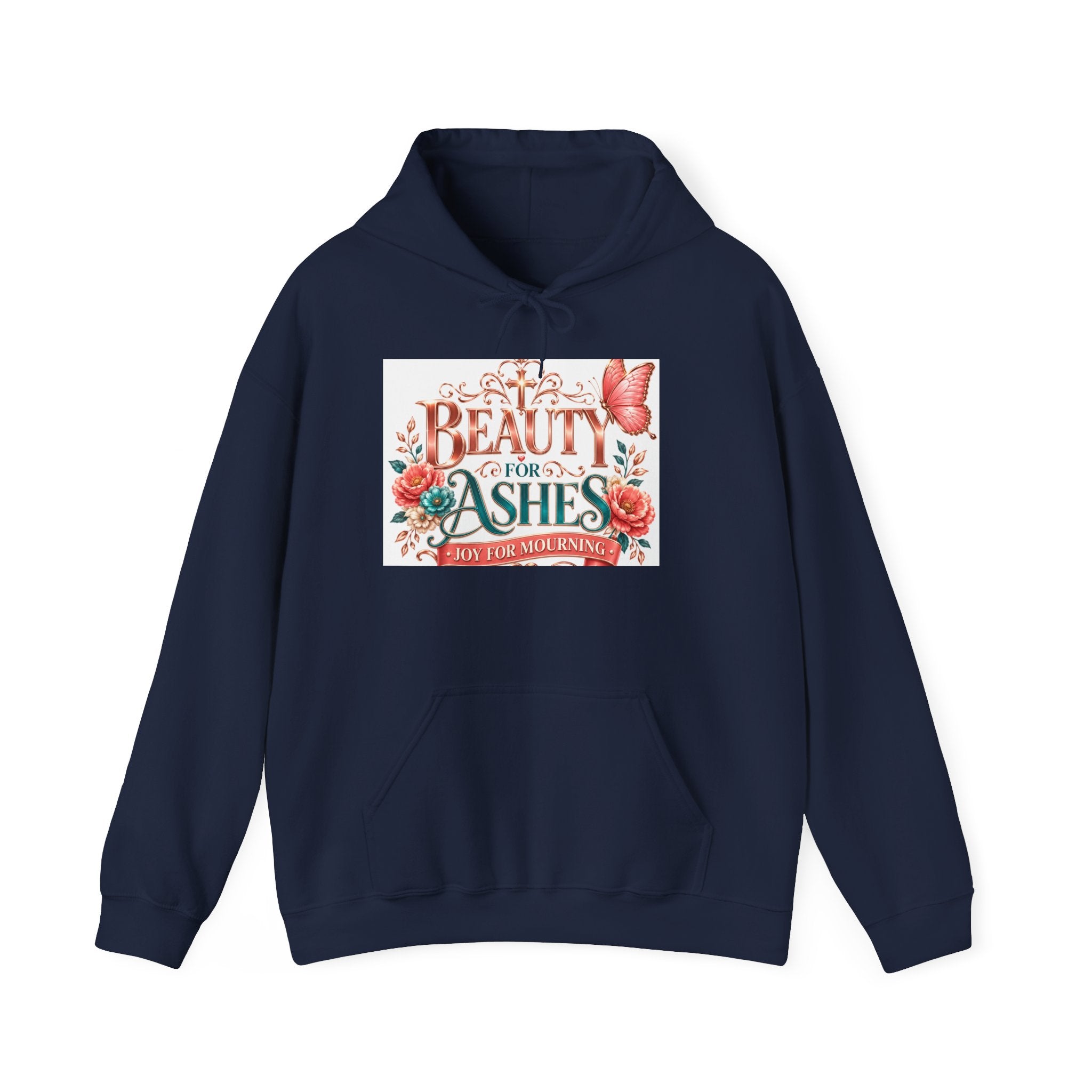 Beauty From Ashes Hoodie – Inspirational Floral Christian Sweatshirt