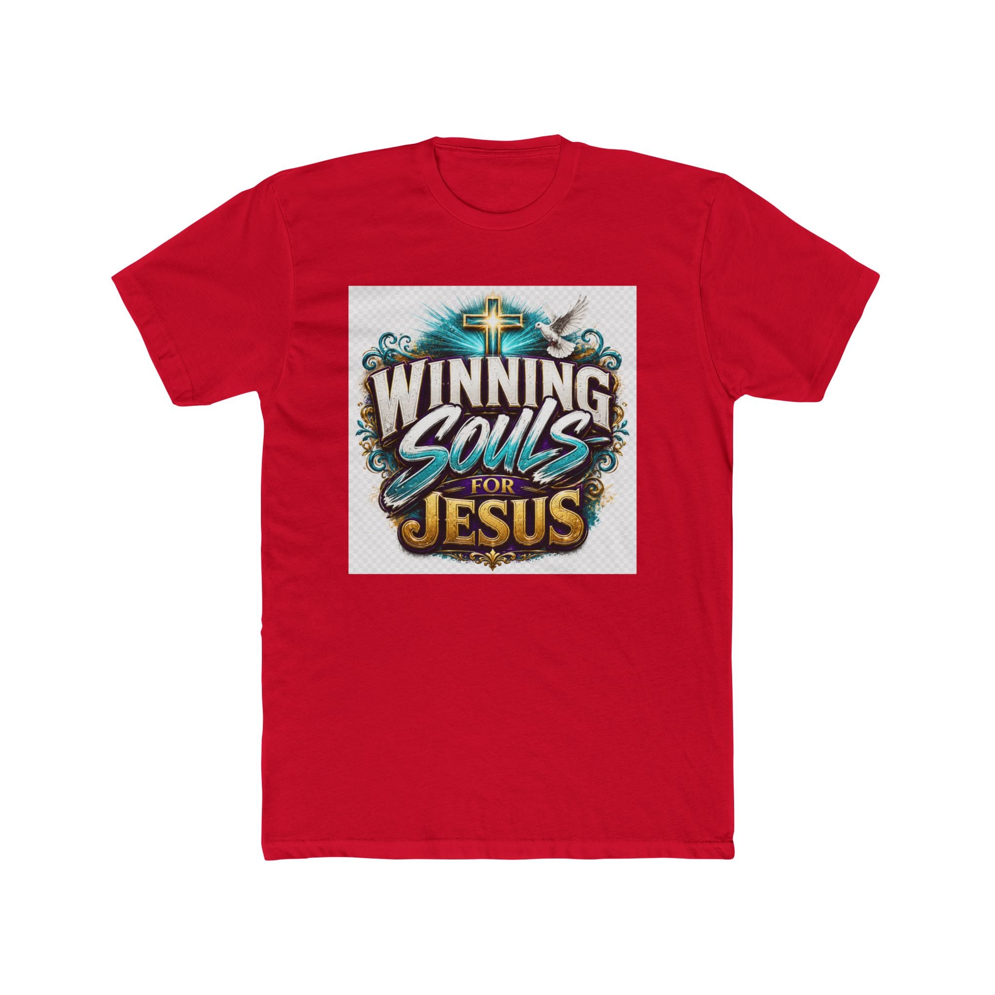 Winning Souls for Jesus T-Shirt — Christian Faith Tee with Cross Graphic