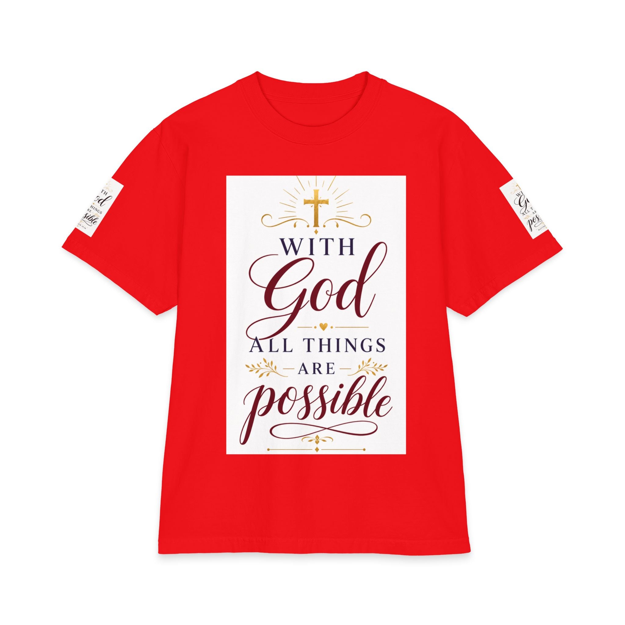 With God All Things Are Possible Tee — Inspirational Christian Faith T-Shirt