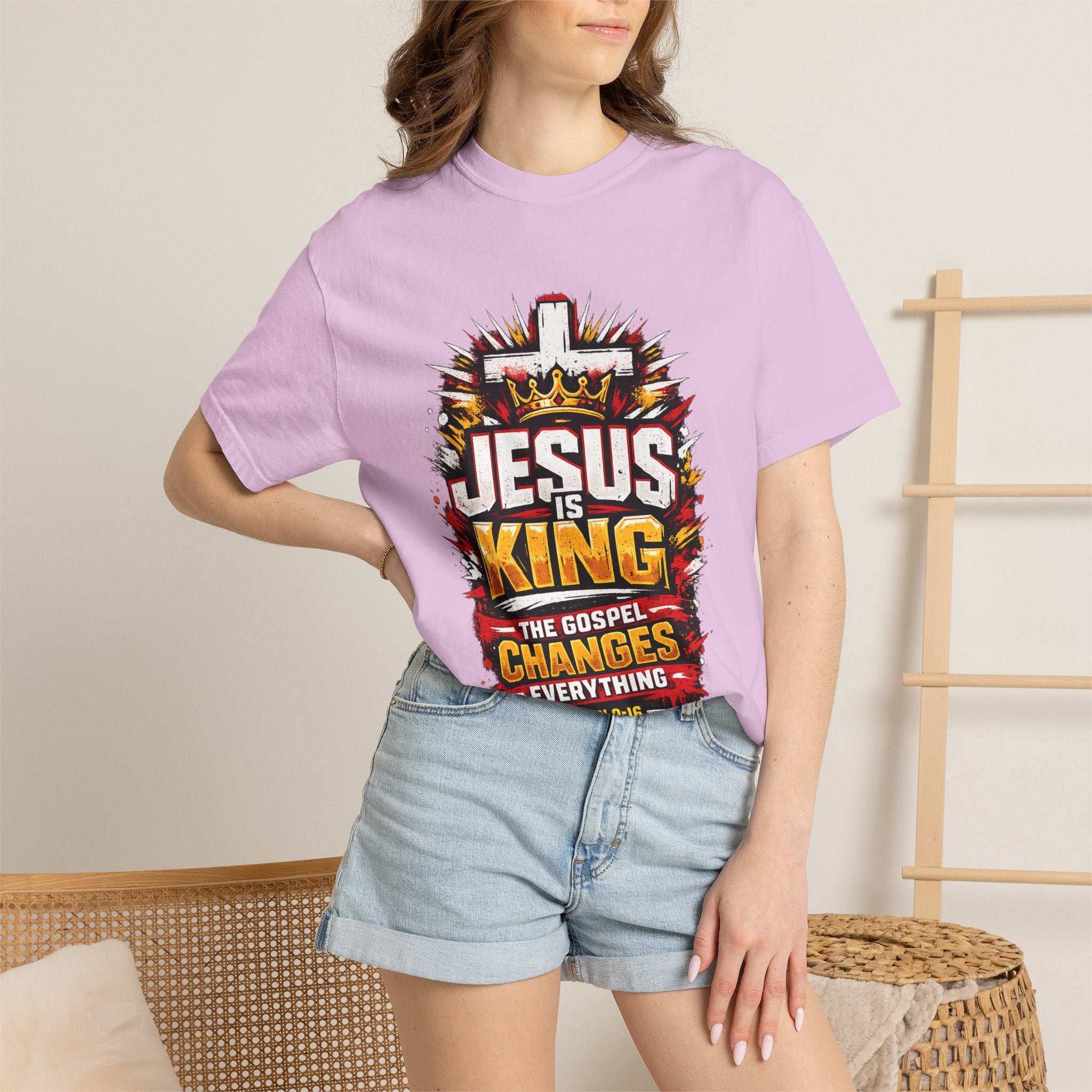 Jesus Is King T-Shirt — The Gospel Changes Everything Christian Tee