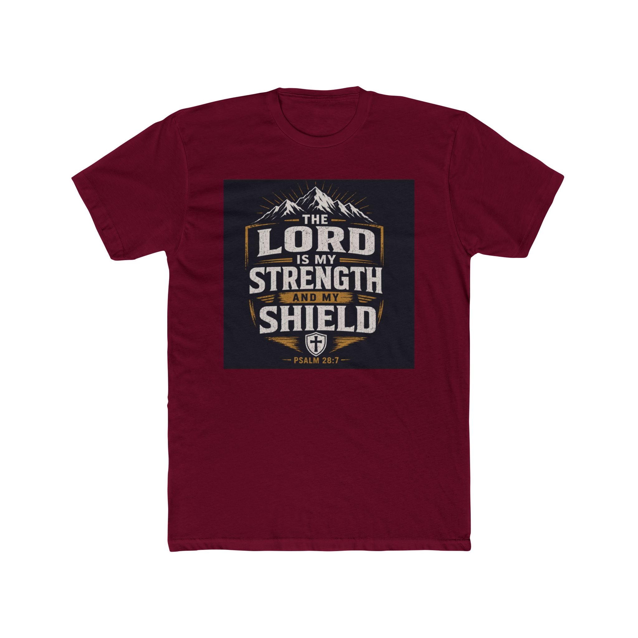 Christian Tee — "The Lord Is My Strength and My Shield" Graphic T-Shirt