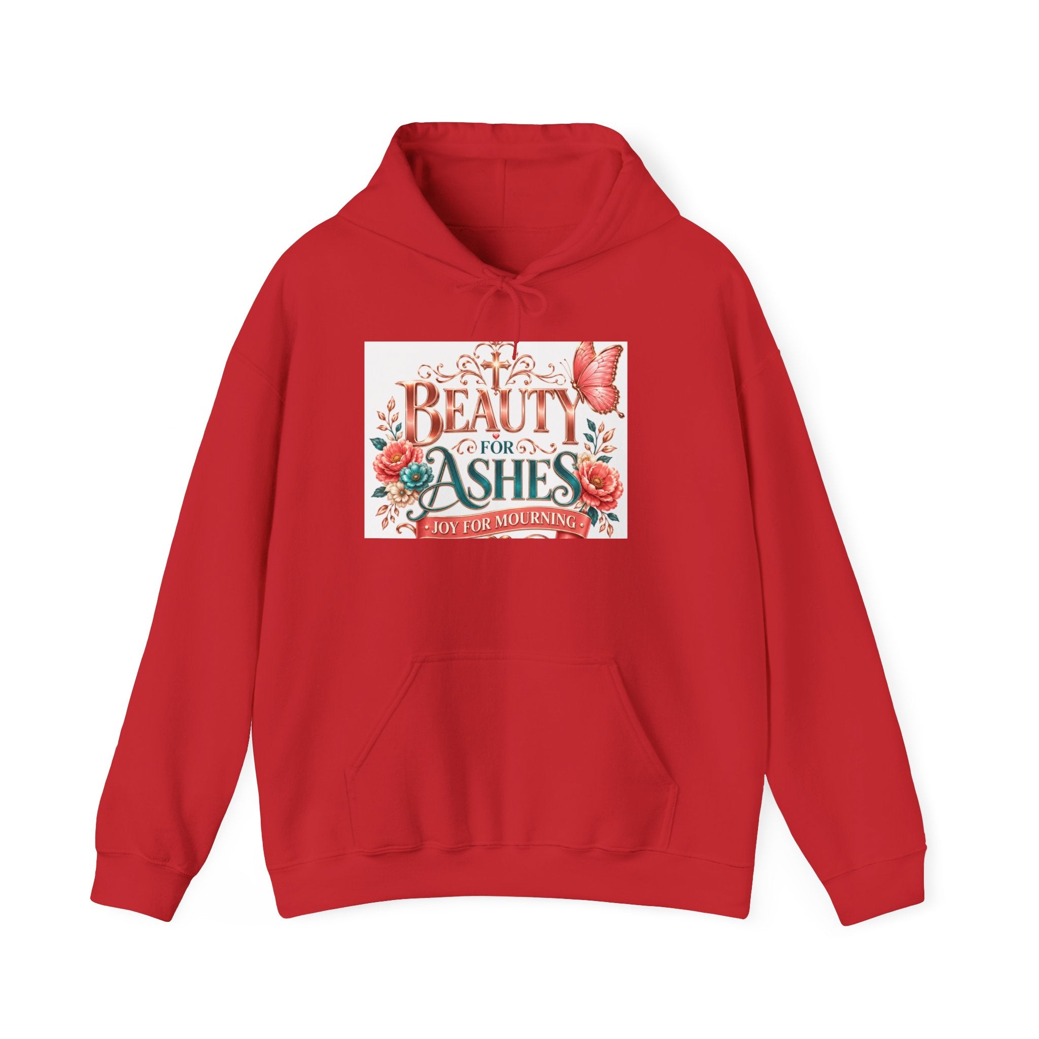 Beauty From Ashes Hoodie – Inspirational Floral Christian Sweatshirt
